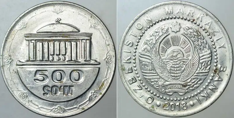 ÖZBEKİSTAN 500 SOM 2018.