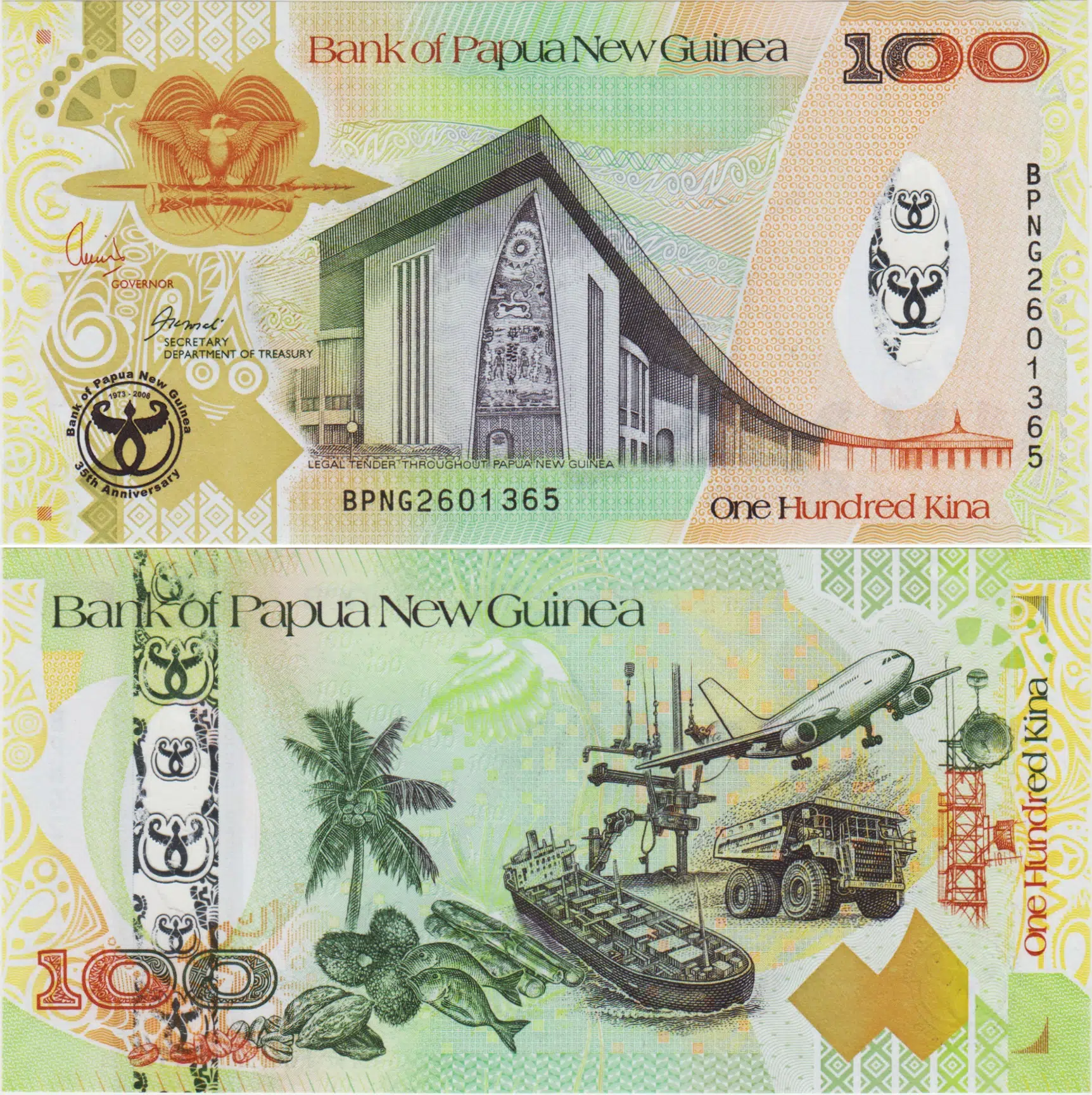 PAPUA YENİ GİNE 100 KİNA 2008 ÇİL KONDİSYON