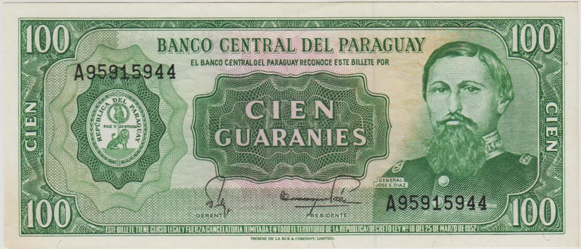 PARAGUAY 100 GUARANİ 1992 ÇİL 