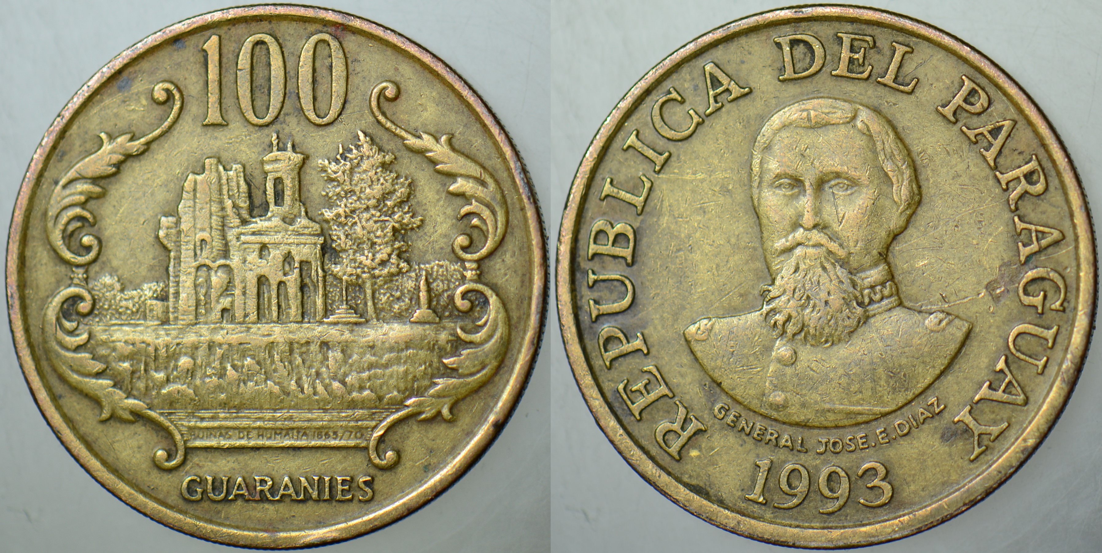 PARAGUAY 100 GUARANİ 1993.