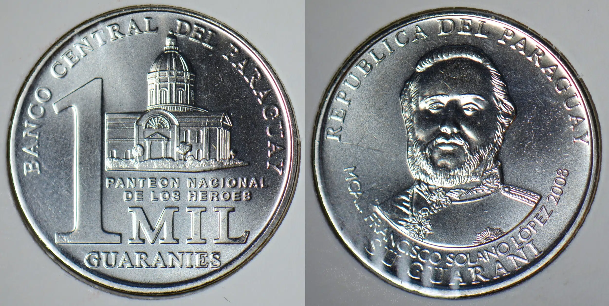 PARAGUAY 1000 GUARANİ 2008 KAPAMADA ÇİL.