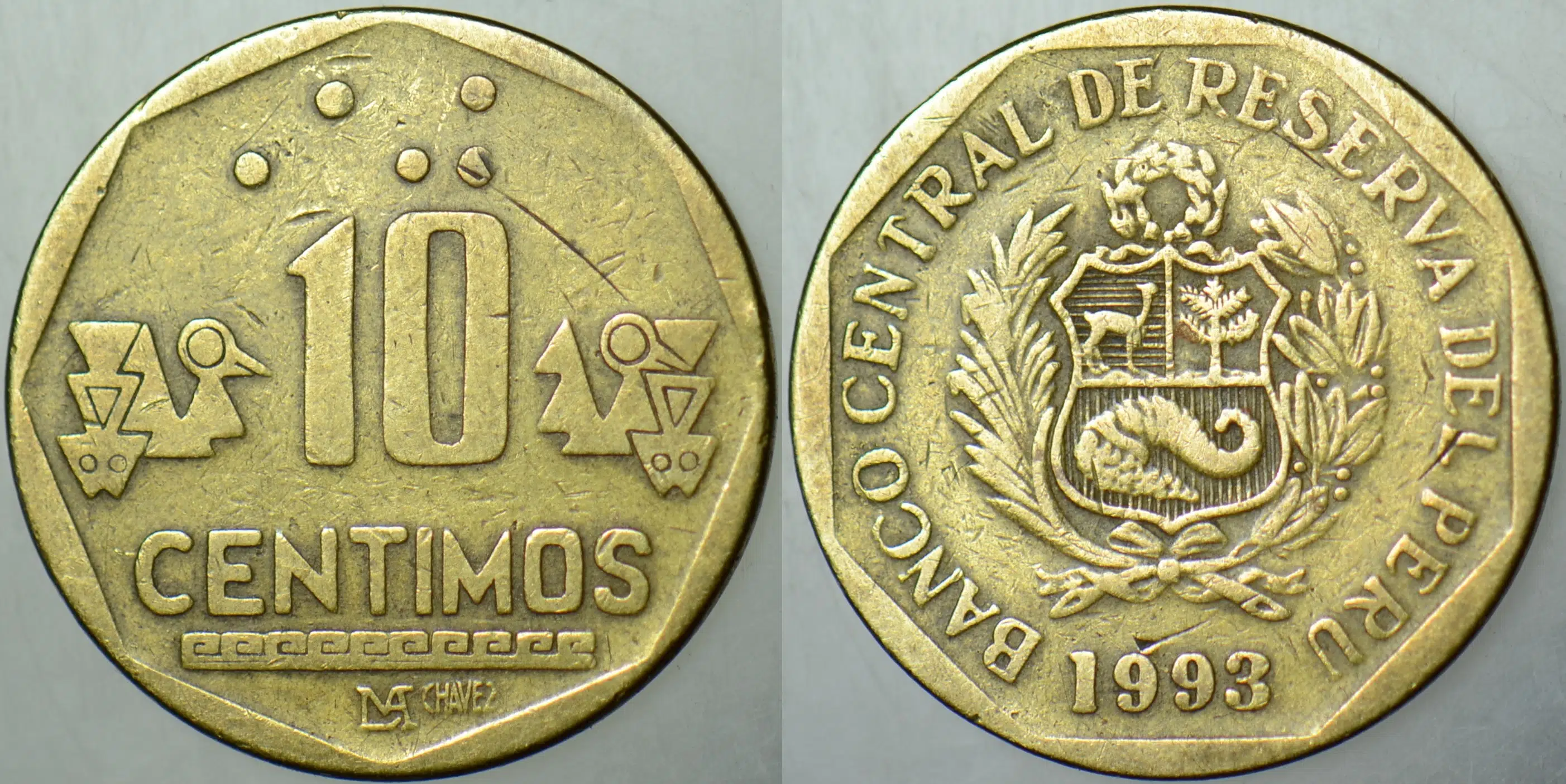 PERU 10 CENTİMOS 1993.