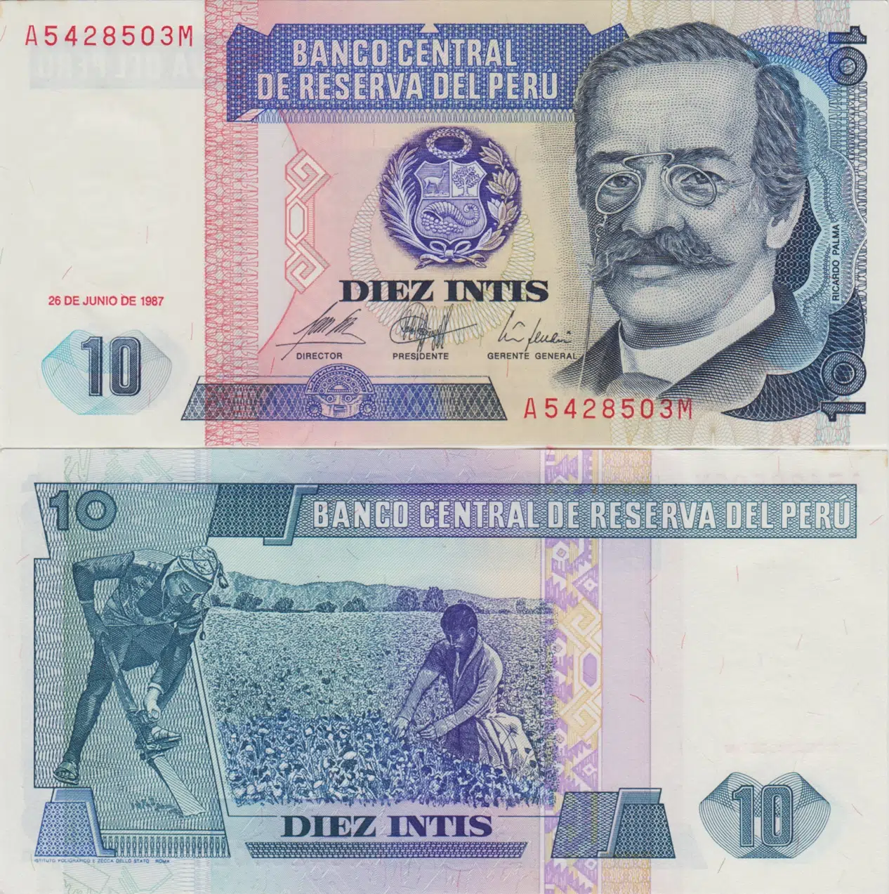 PERU 10 İNTİS 1987 ÇİL.