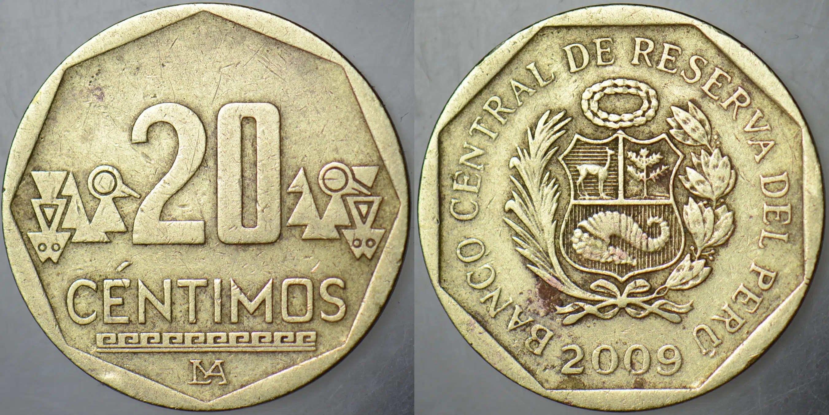 PERU 20 CENTİMOS 2009.