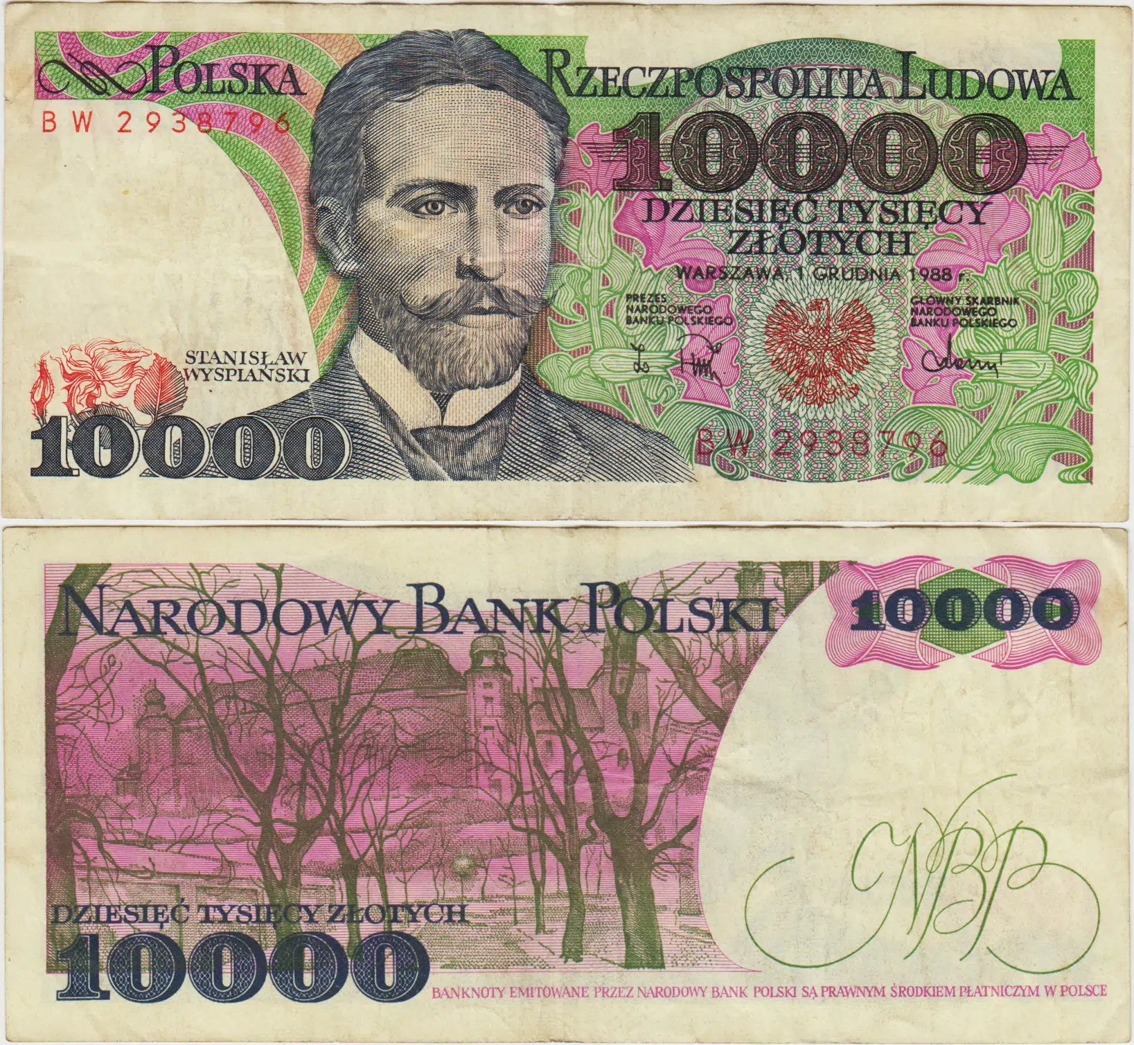 POLONYA 10.000 ZLOTY 1988 ÇOK TEMİZ+