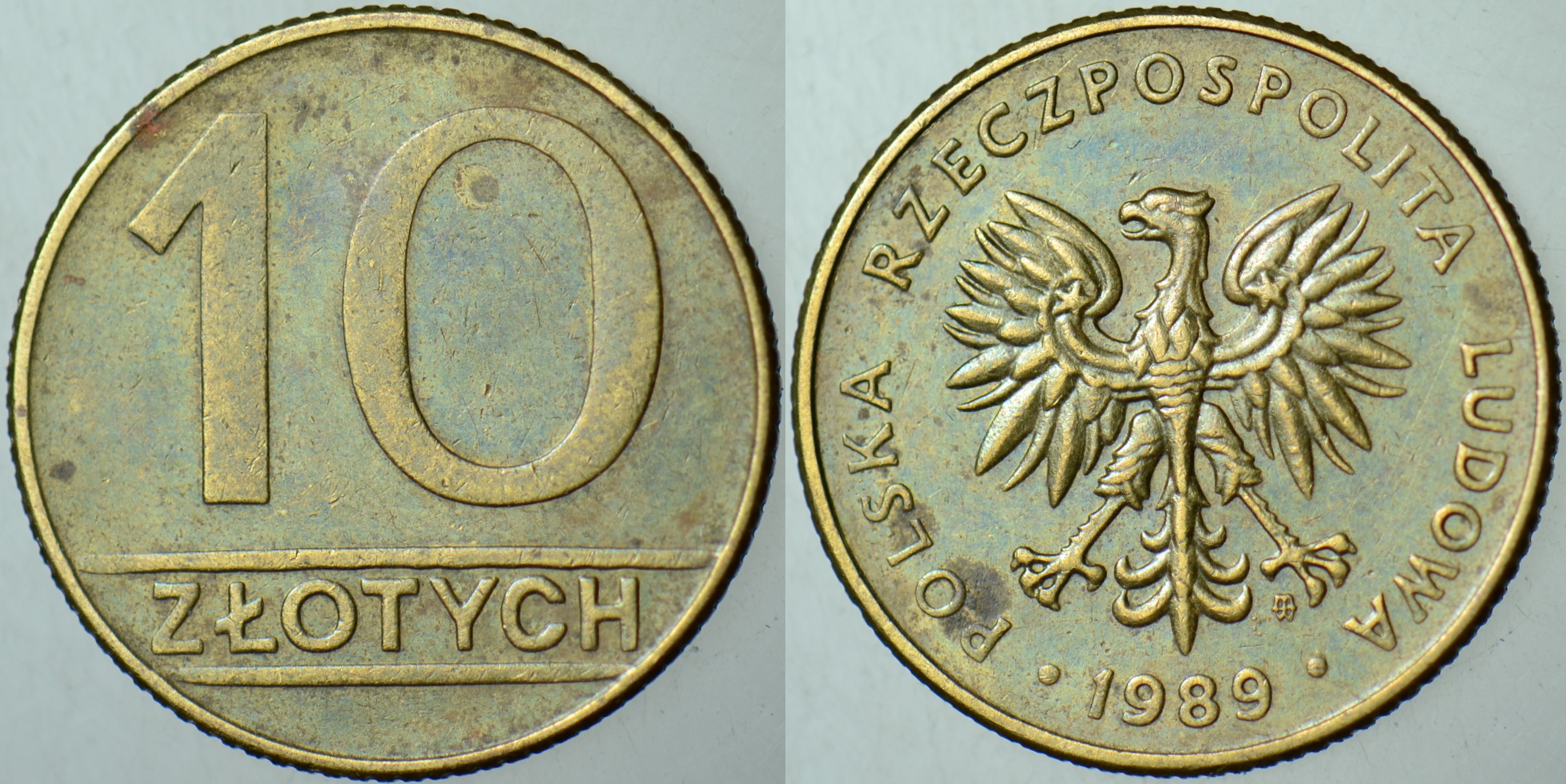 POLONYA 10 ZLOTY 1989 BU TİPİN BASILDIĞI İLK YIL.