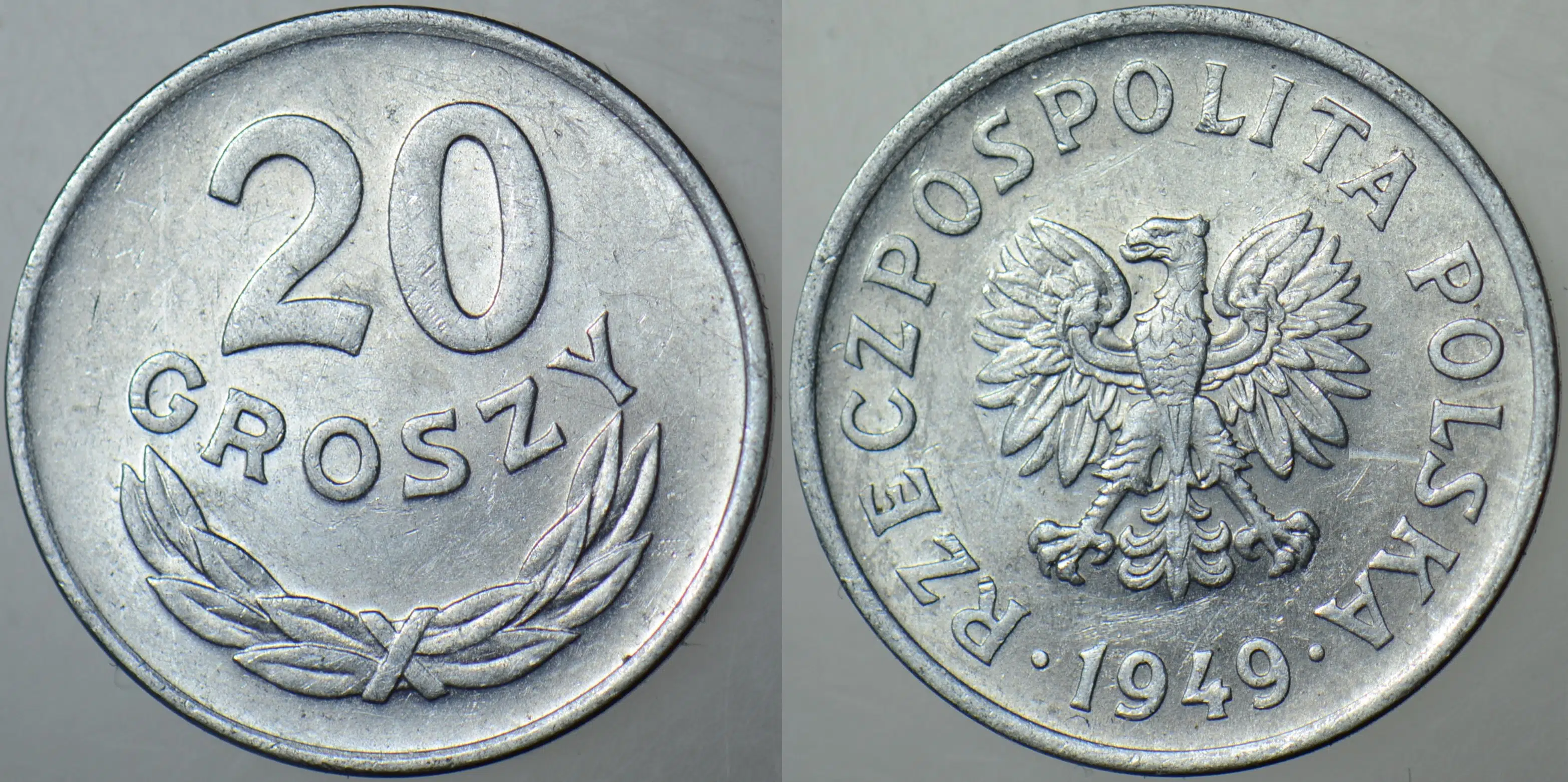 POLONYA 20 GROSZY 1949 ÇİL(-).