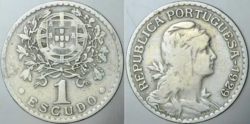 PORTEKİZ 1 ESKUDO 1929 NADİR TARİH.