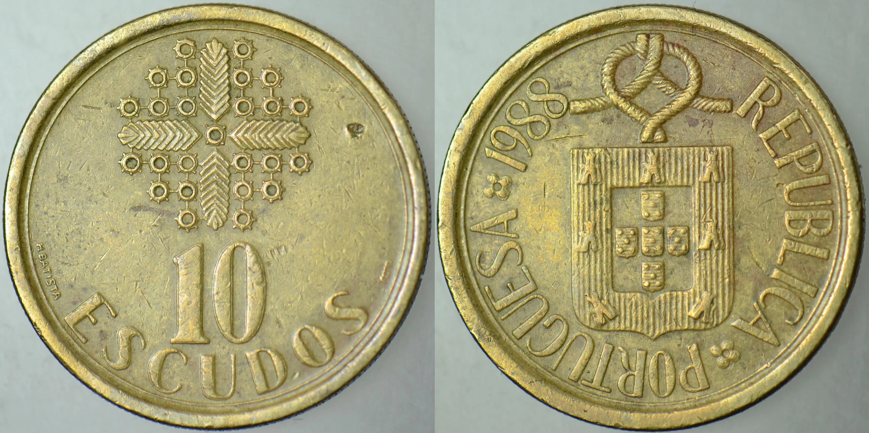 PORTEKİZ 10 ESKUDO 1988.
