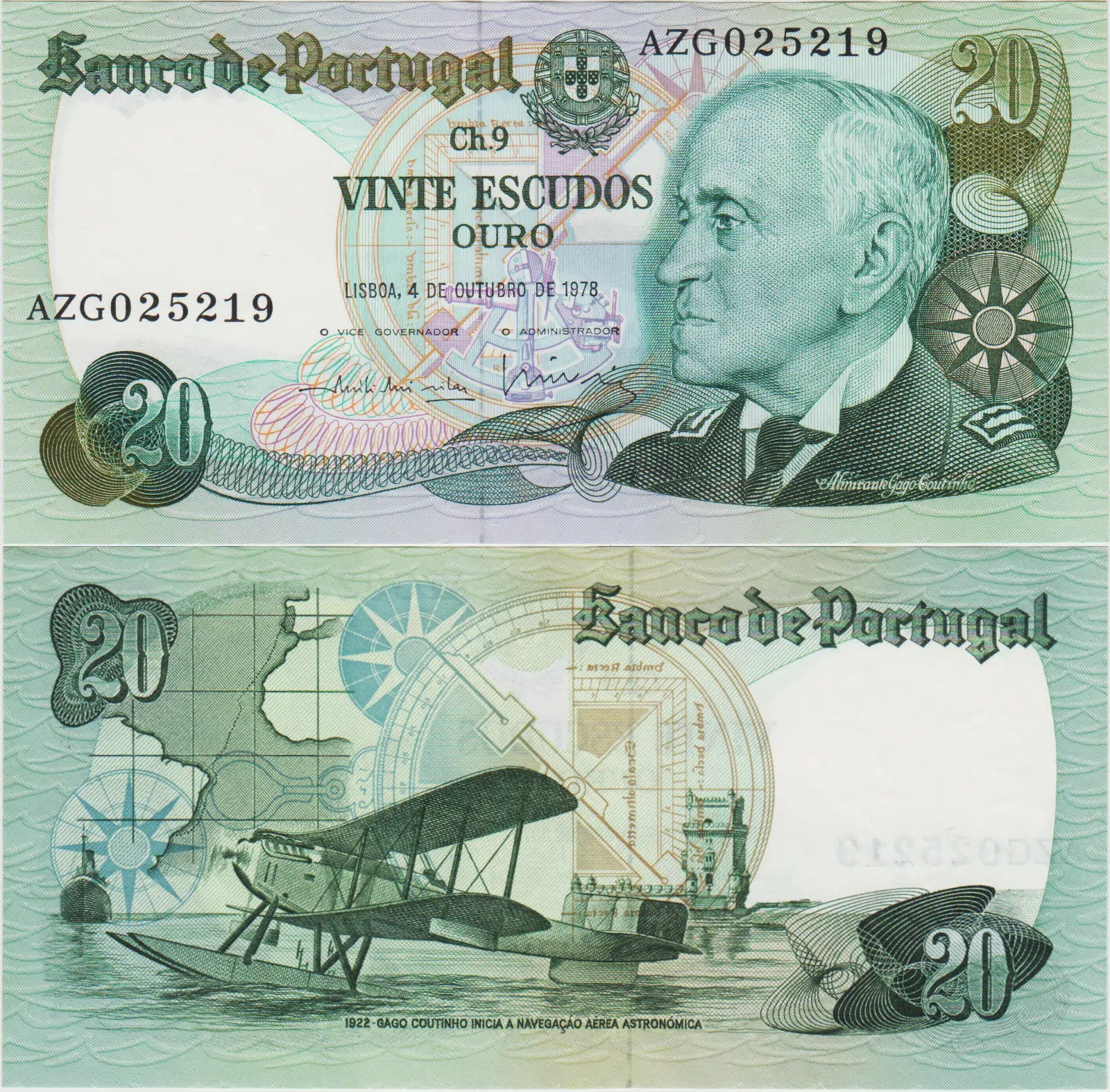 PORTEKİZ 20 ESKUDO 1978 ÇİL.