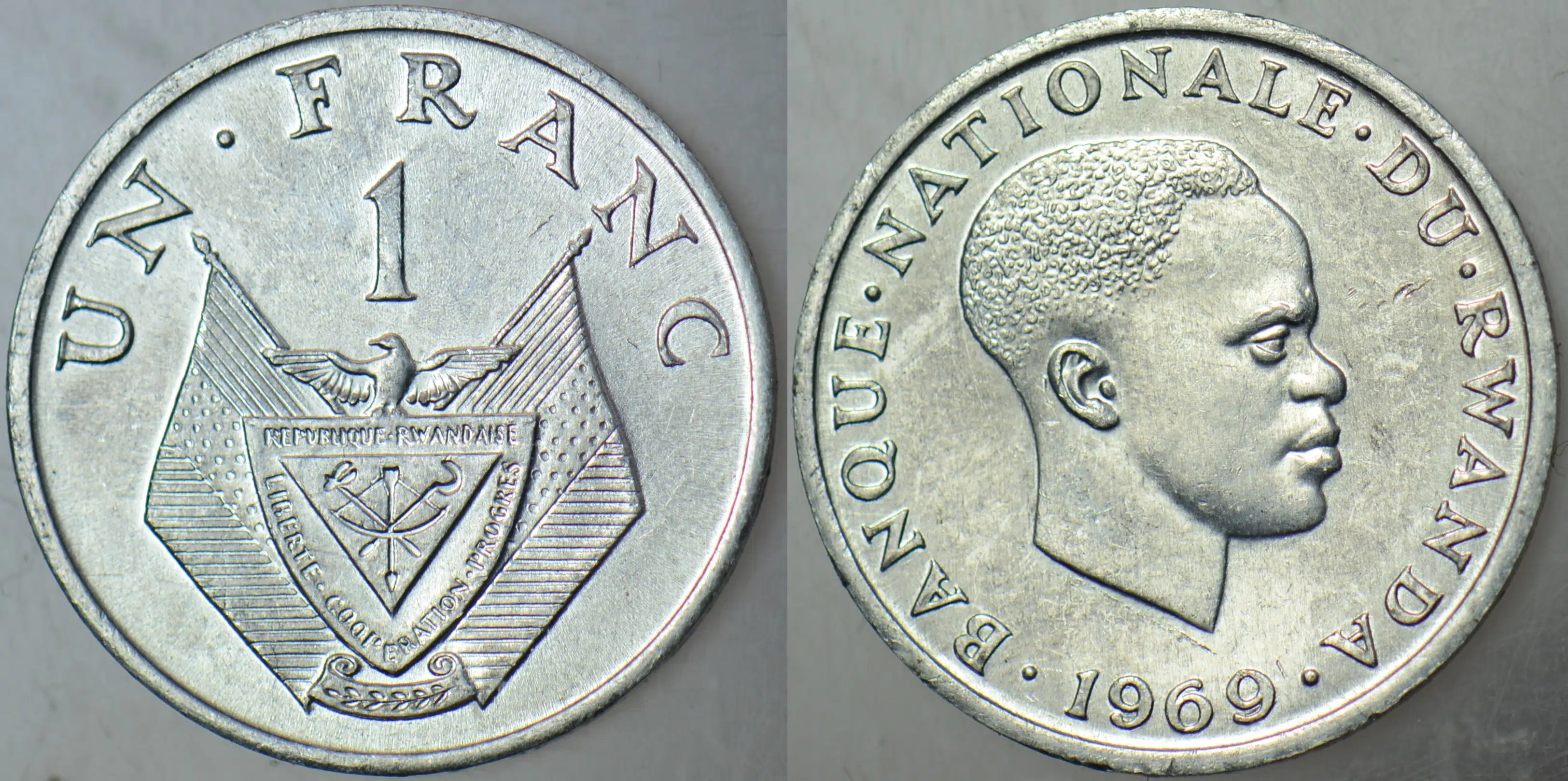 RUANDA 1 FRANK 1969 ÇİLALTI+