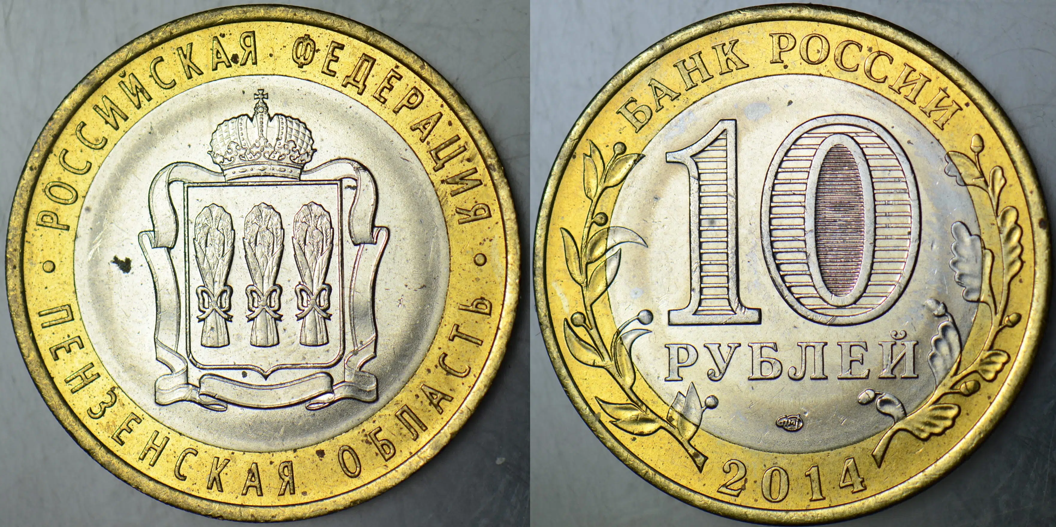 RUSYA 10 RUBLE 2014 SİRKÜLASYON HATIRA-PENZA OBLASTI ÇİL(-)
