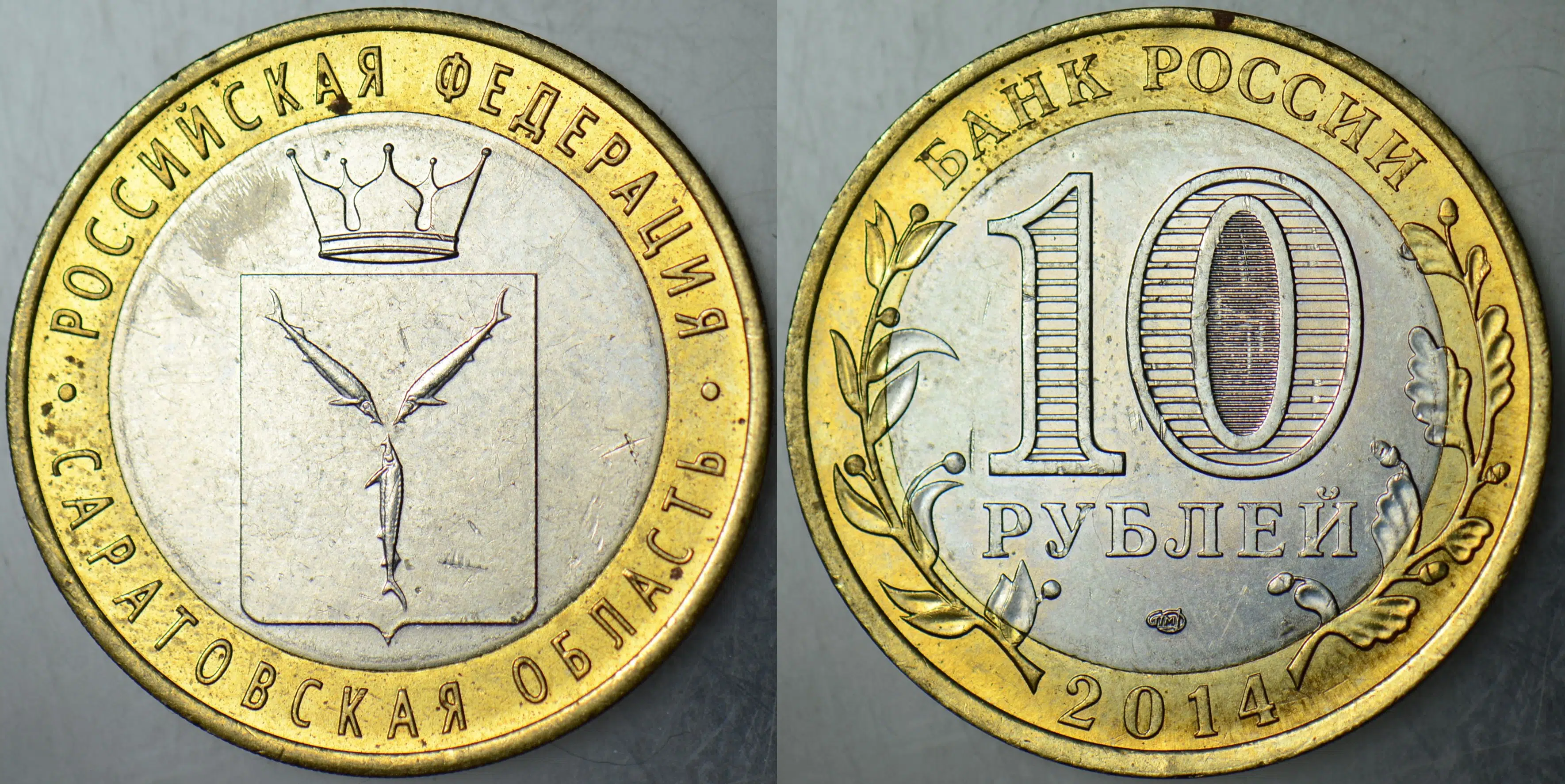 RUSYA 10 RUBLE 2014 SİRKÜLASYON HATIRA-SARATOV OBLASTI ÇİLALTI.
