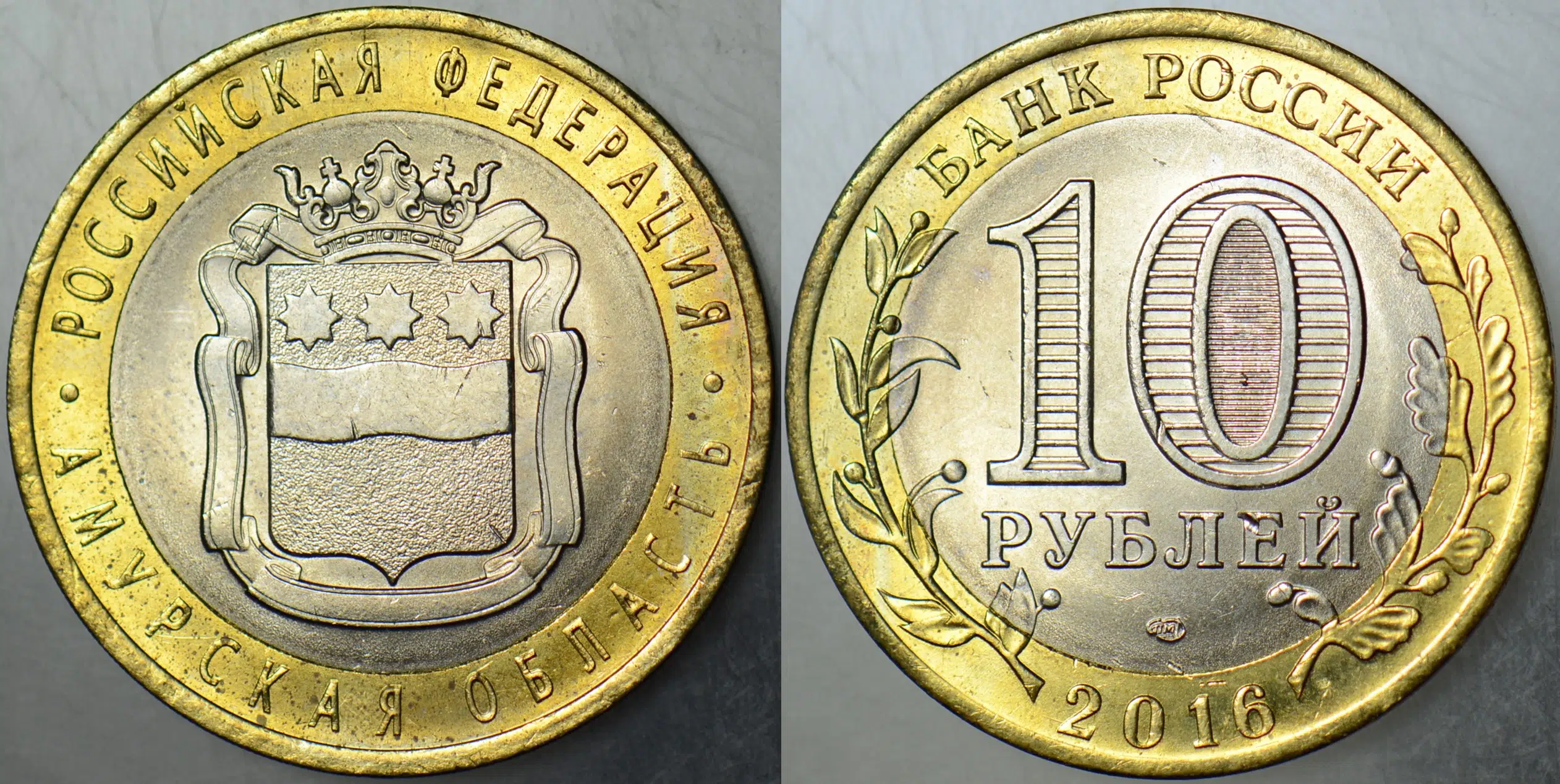 RUSYA 10 RUBLE 2016 HATIRA-AMUR OBLASTI. ÇİL.