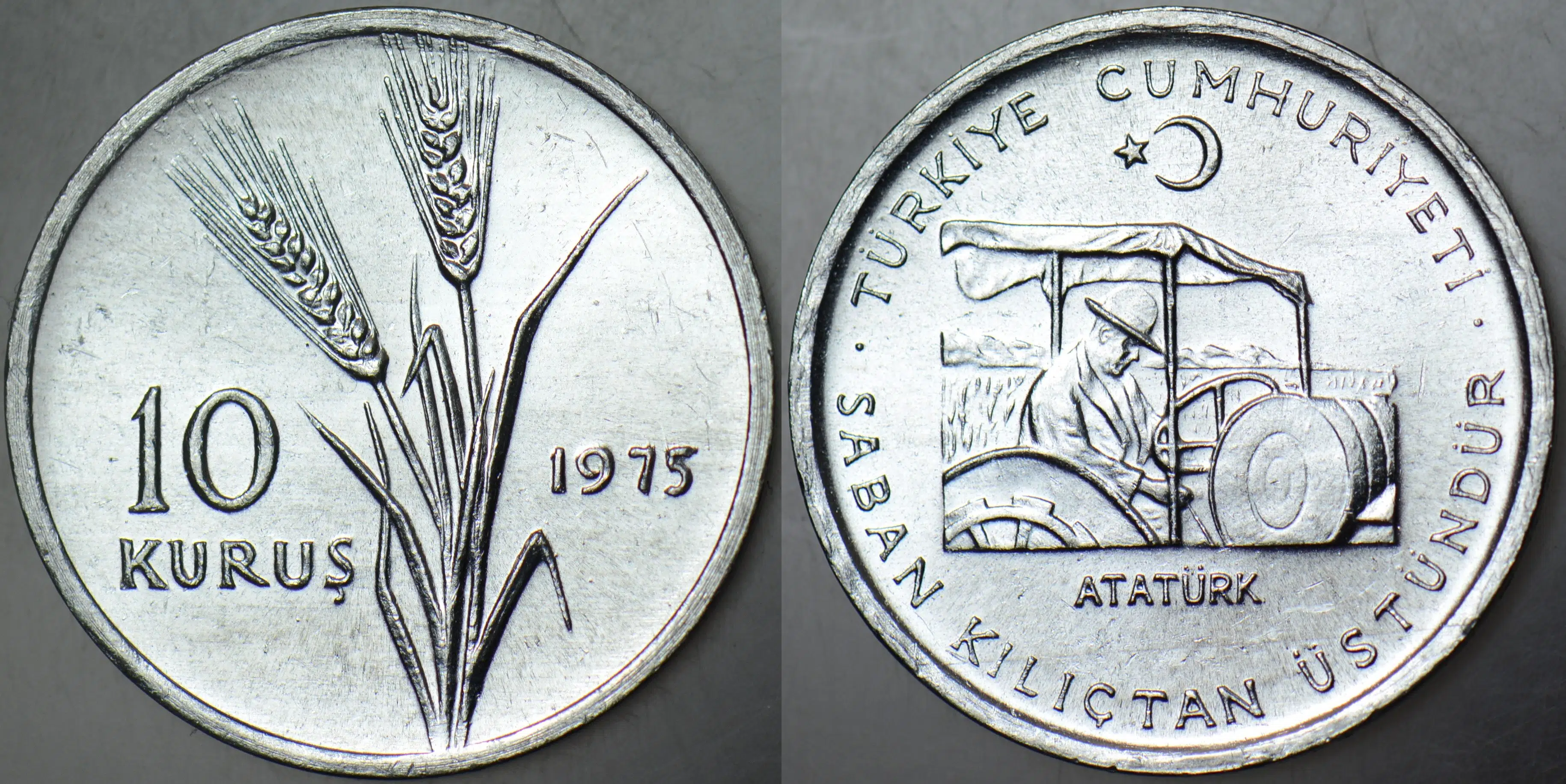 SABAN KILIÇTAN ÜSTÜNDÜR 10 KURUŞ 1975 HATIRA. ÇİL