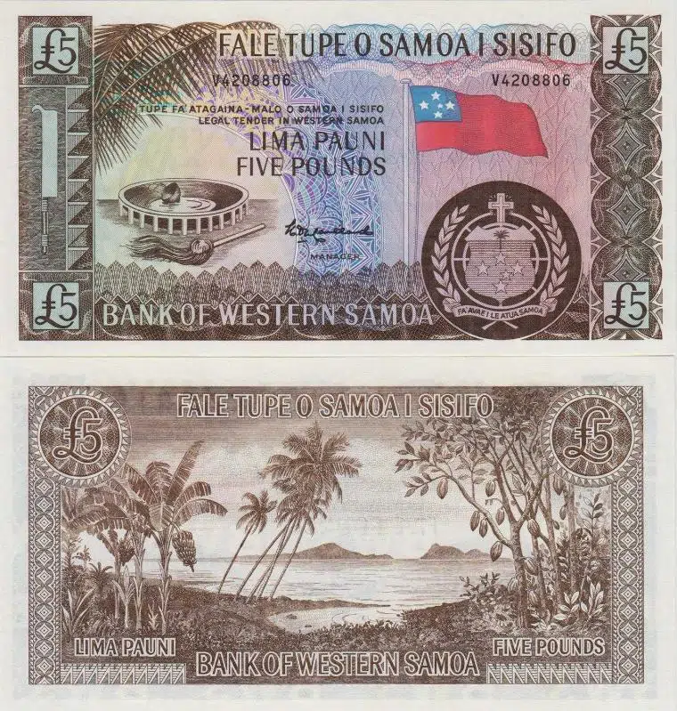 SAMOA 5 POUND 1963 (2020) ÇİL KONDİSYON.