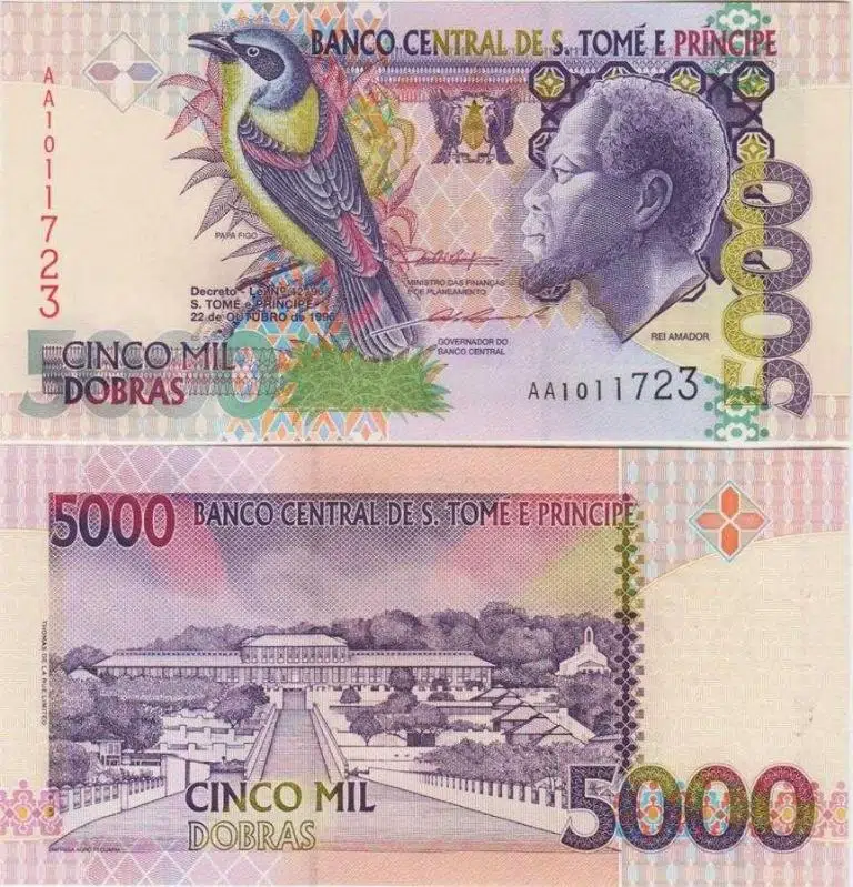 SAO TOME VE PRİNCİPE 5000 DOBRA 1996 AA SERİSİ. SAINT TOMAS. ÇİL KONDİSYON.