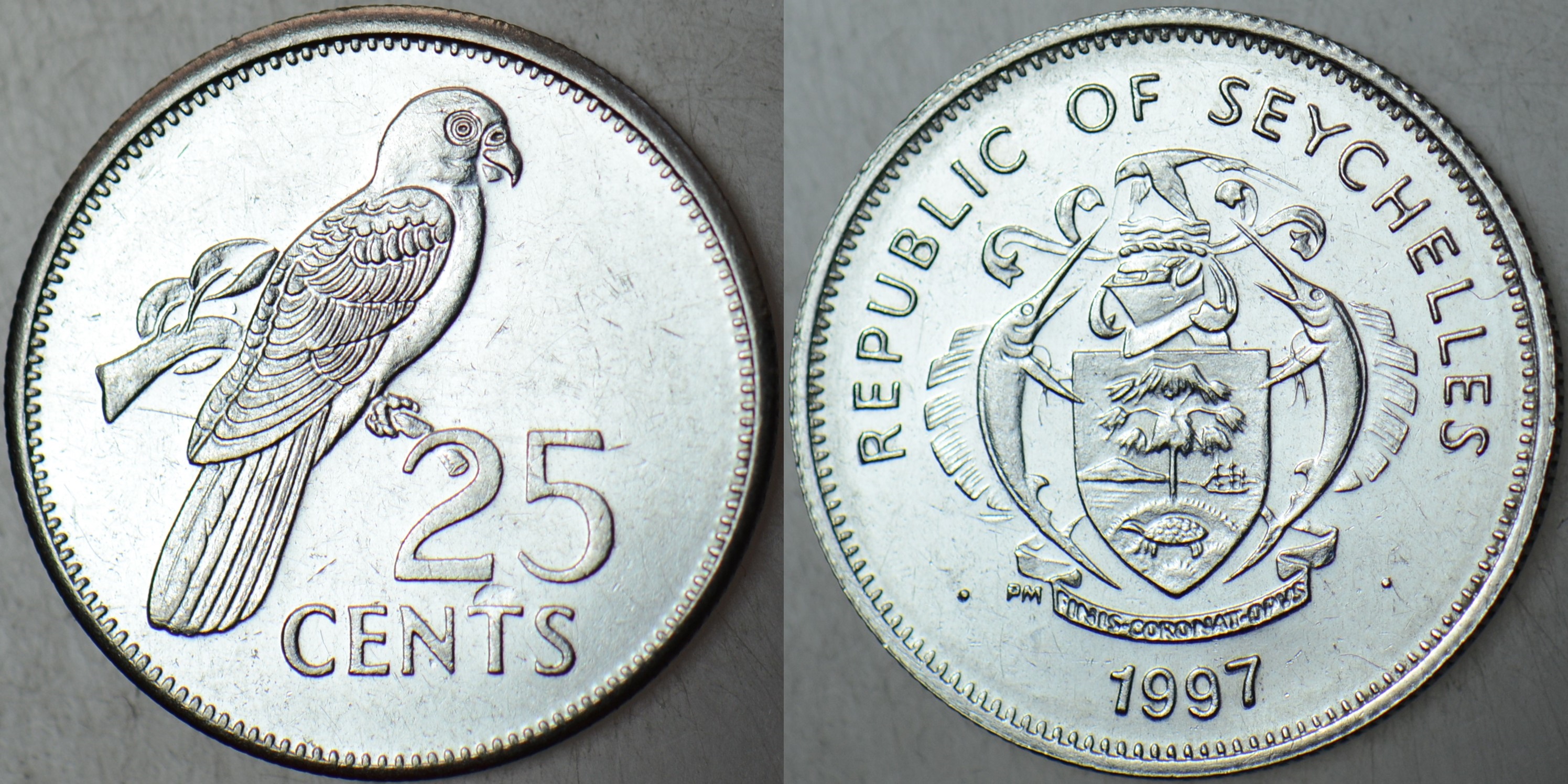 SEYŞELLER 25 CENT 1997 ÇİLALTI