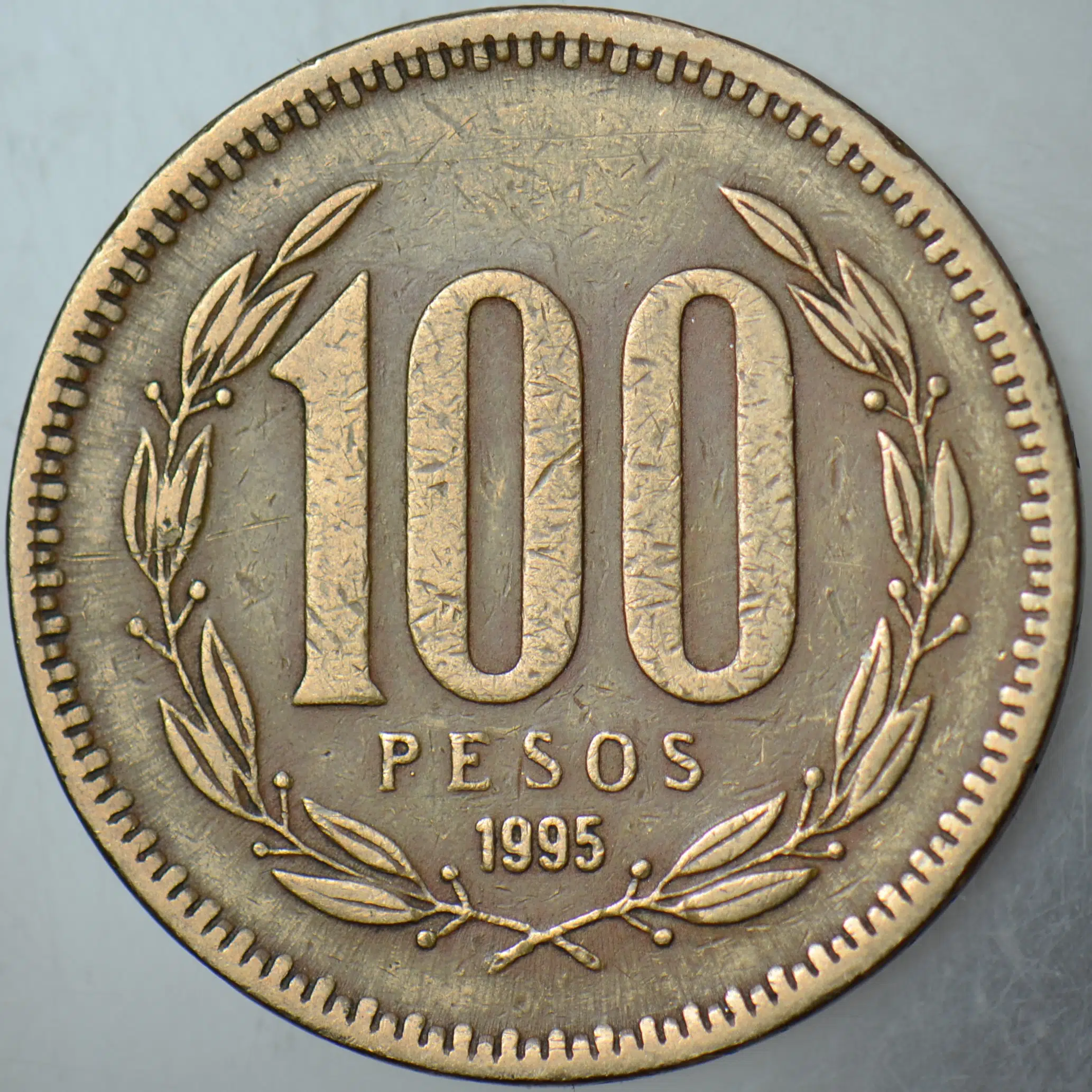 ŞİLİ 100 PESO 1995.