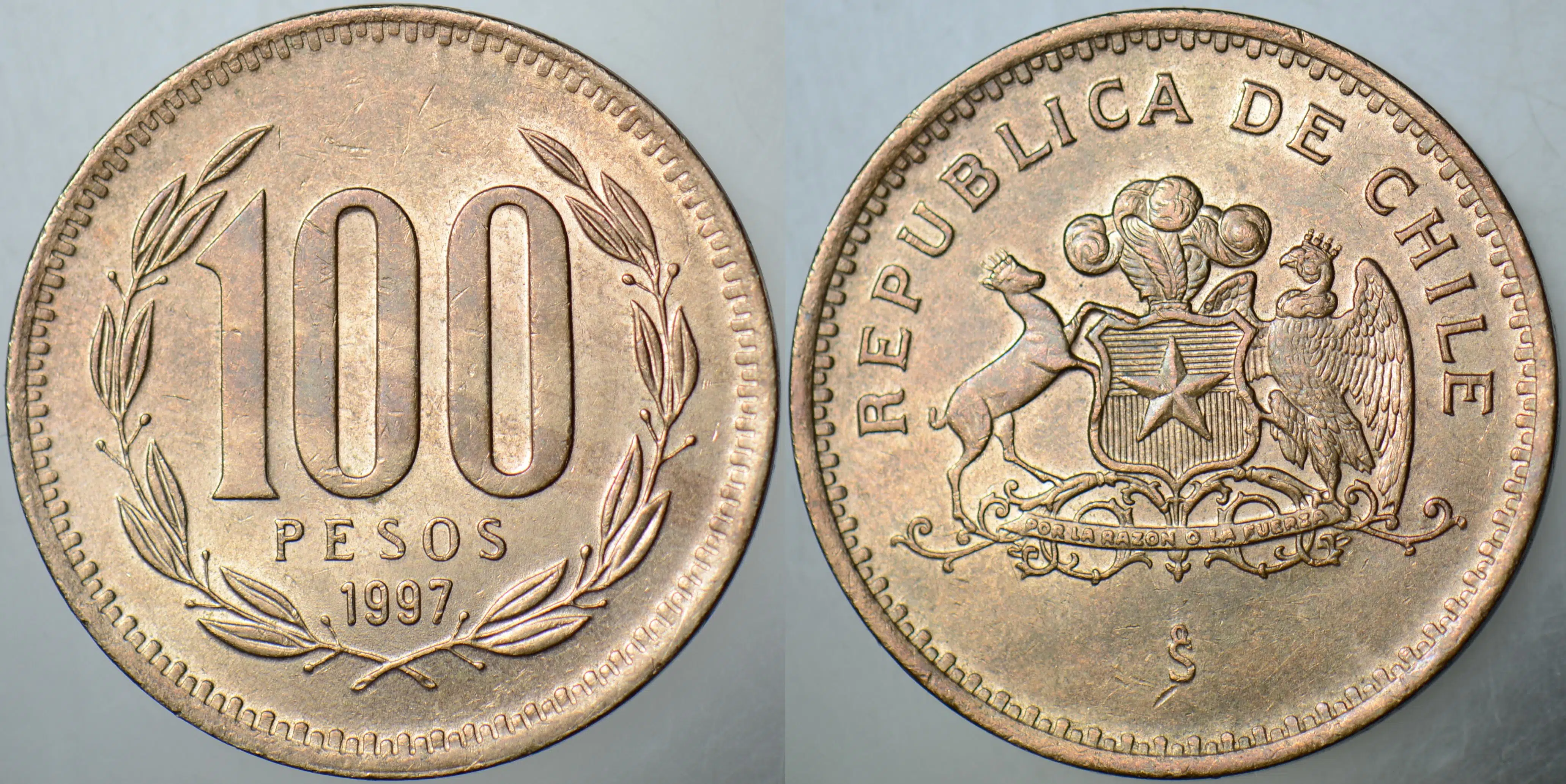 ŞİLİ 100 PESO 1997 ÇİLALTI.