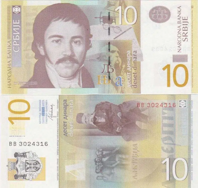 SIRBİSTAN 10 DİNAR 2013 ÇİL KONDİSYON.