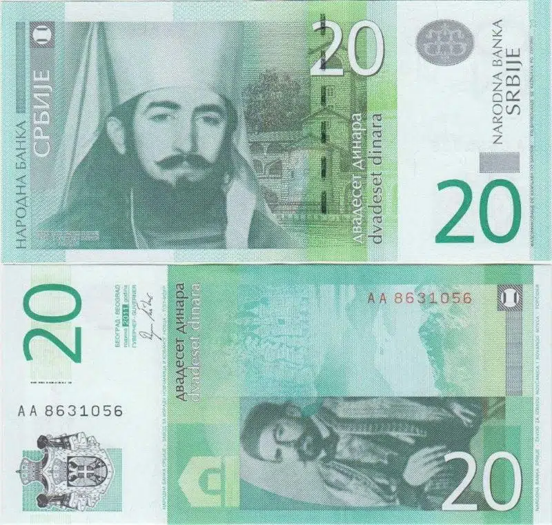 SIRBİSTAN 20 DİNAR 2011 ÇİL KONDİSYON.