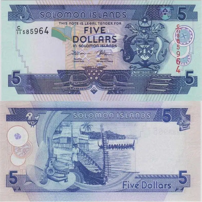 SOLOMON ADALARI 5 DOLAR 2011 ÇİL KONDİSYON.