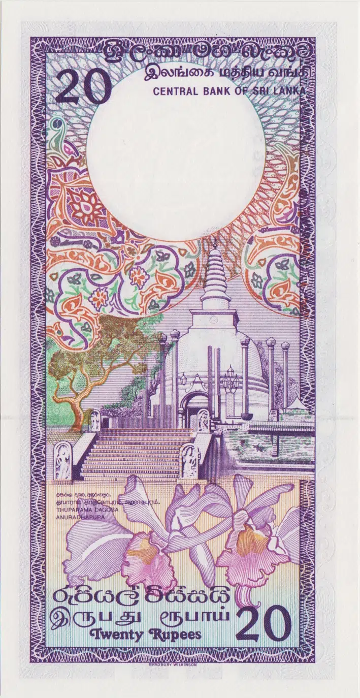 SRİ LANKA 20 RUPİ 1990 ÇİL.