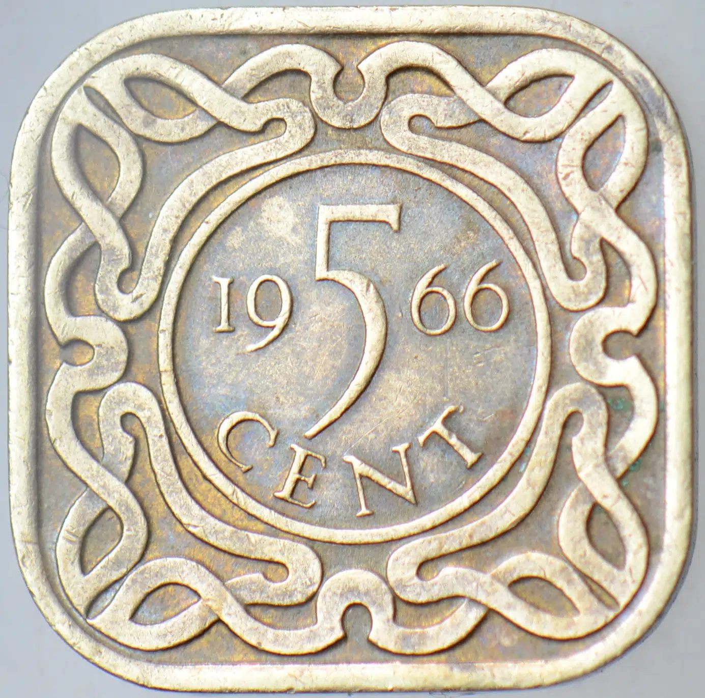 SURİNAM 5 CENT 1966.