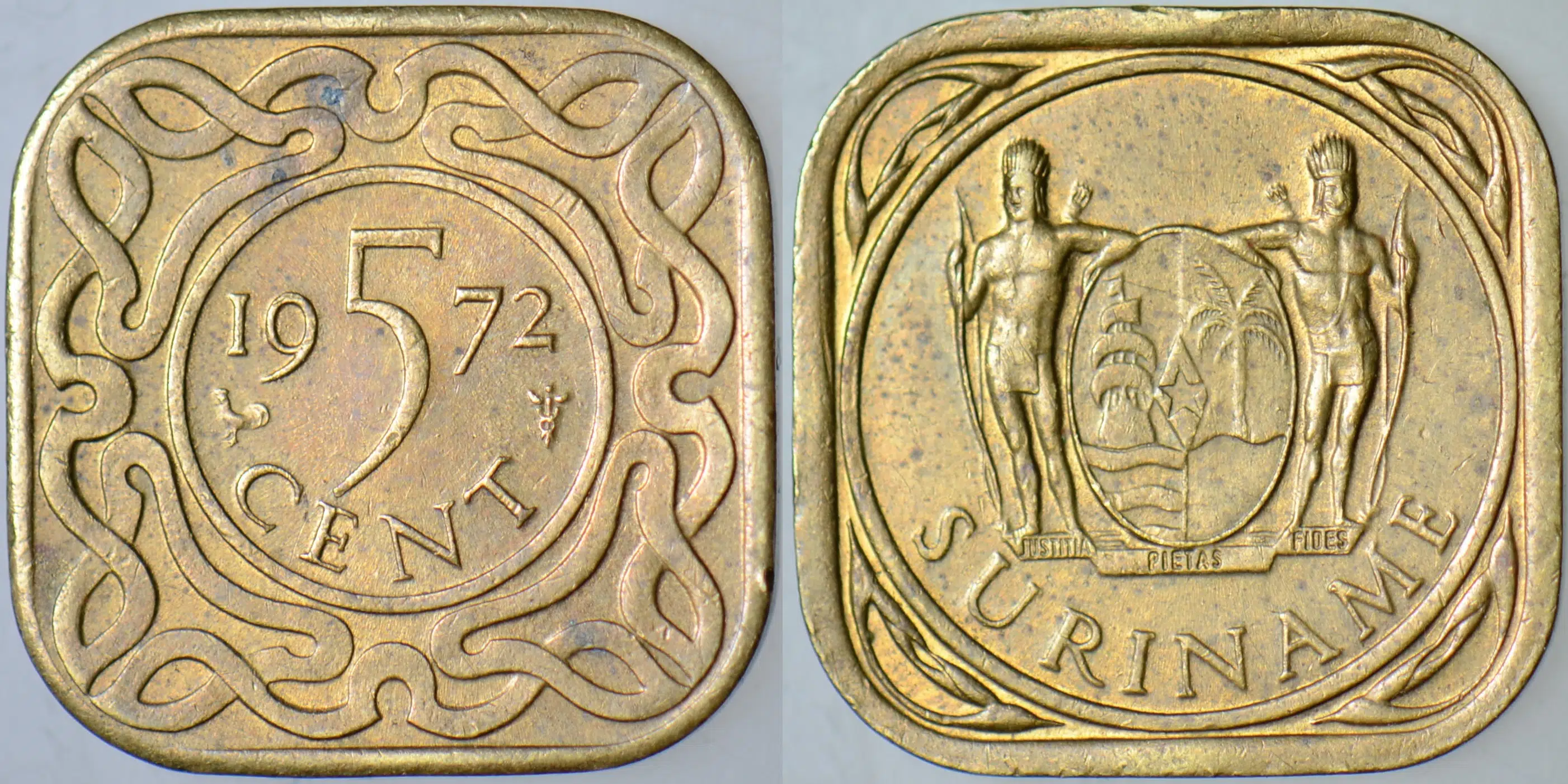 SURİNAM 5 CENT 1972 ÇİLALTI.