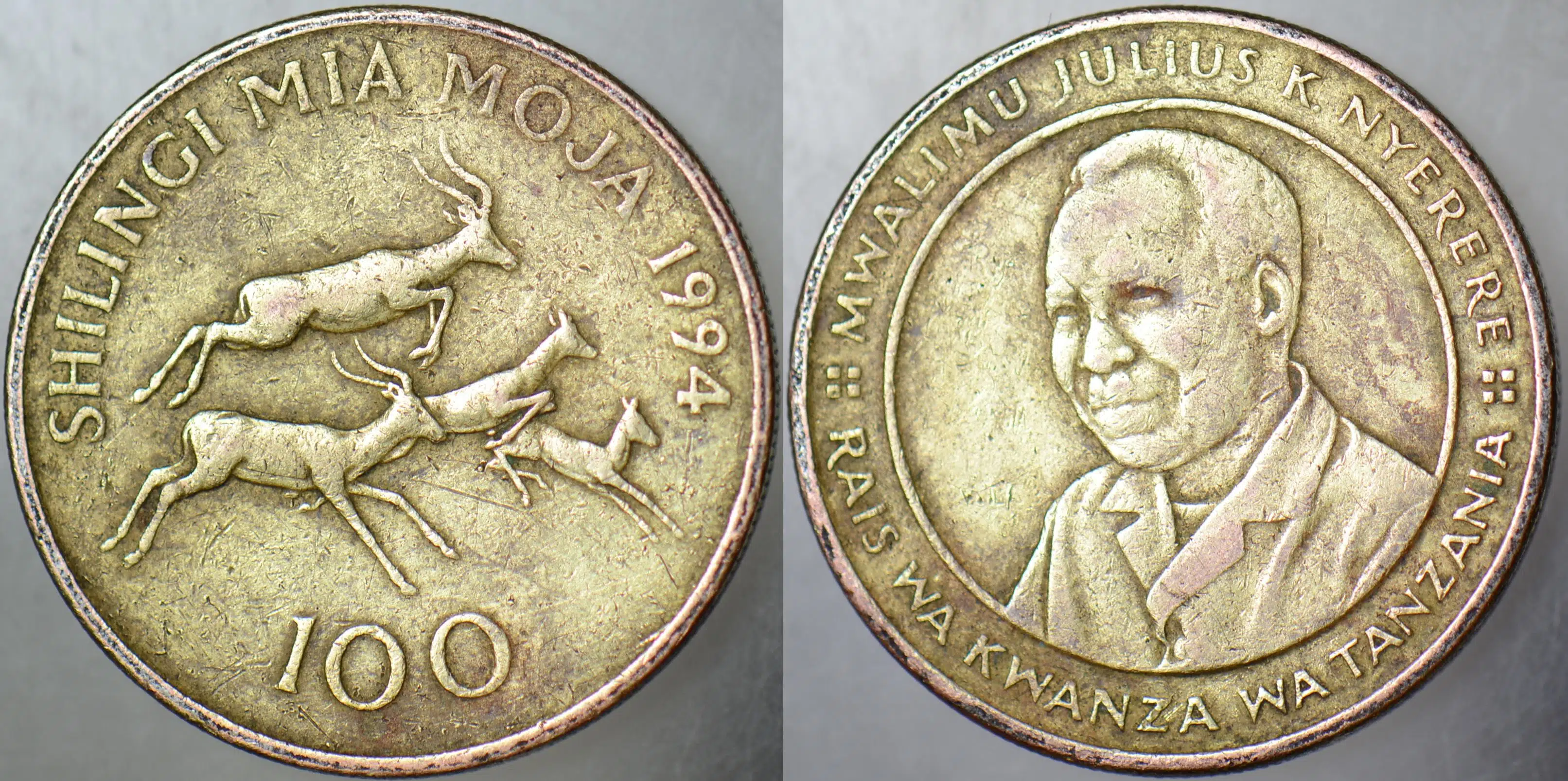 TANZANYA 100 ŞİLİN 1994.