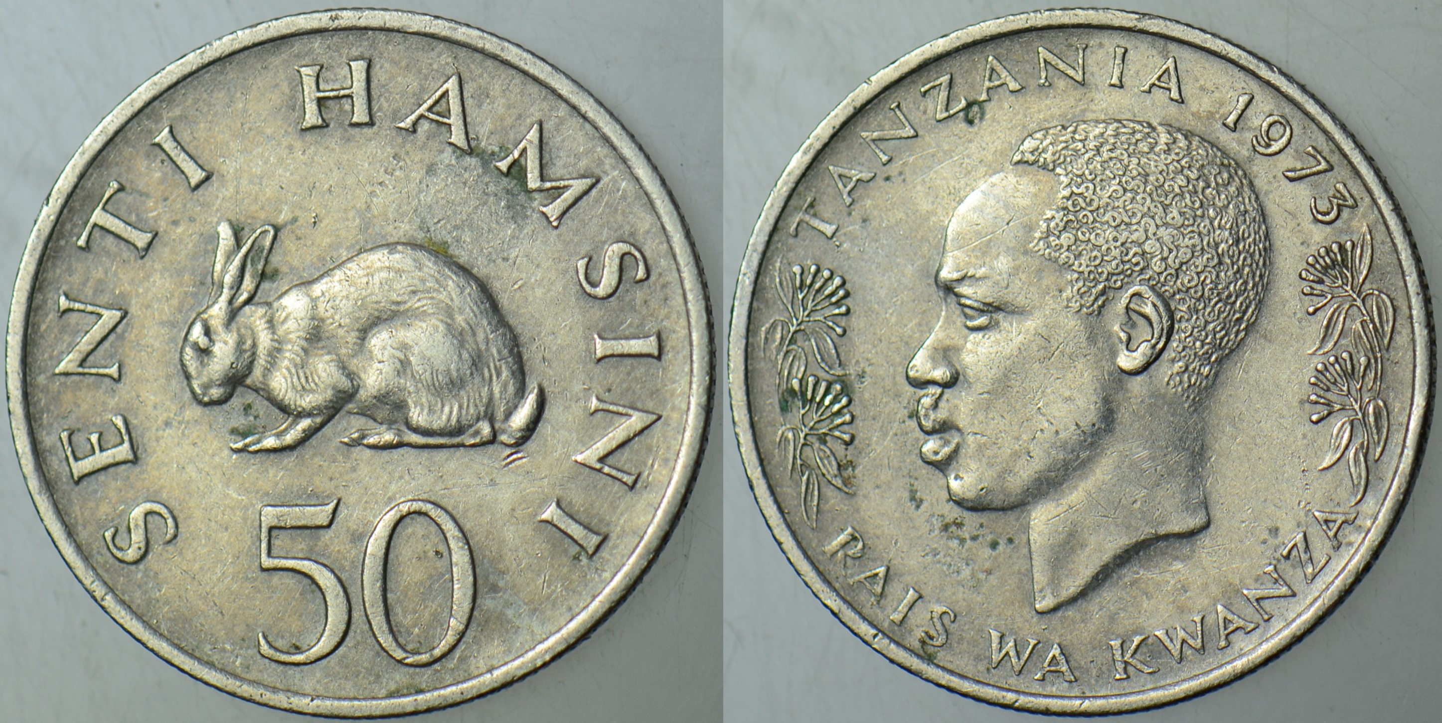 TANZANYA 50 SENTİ 1973.