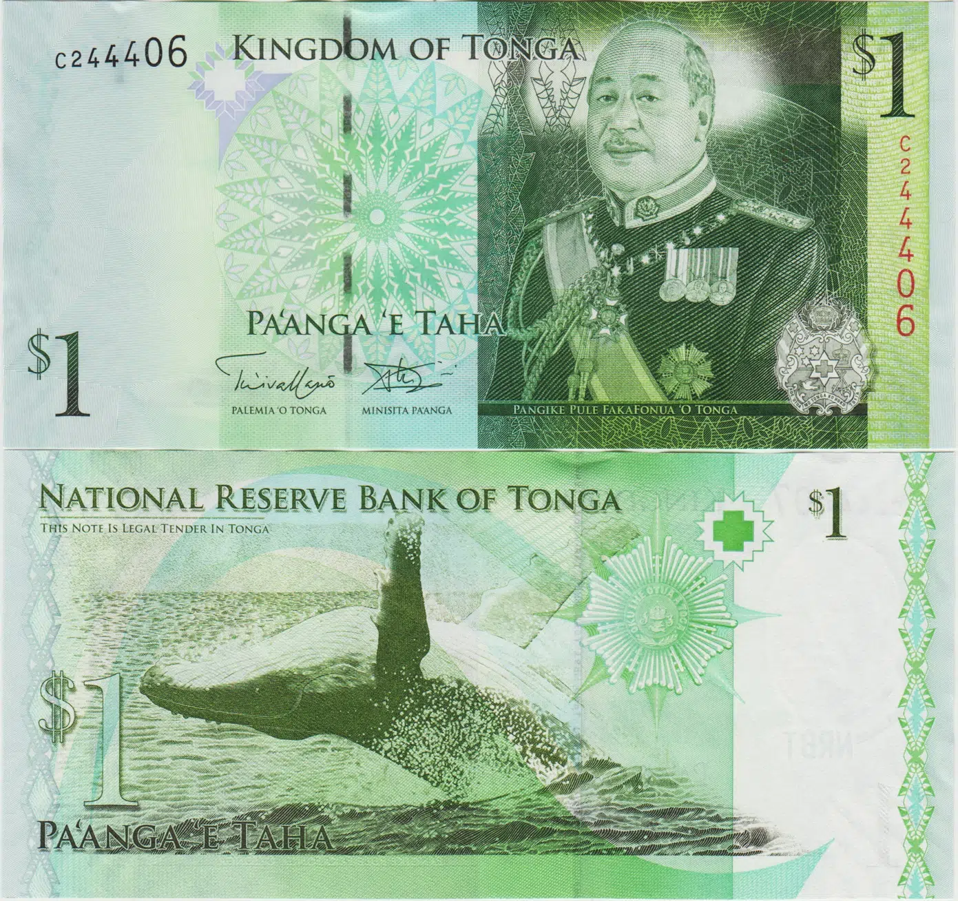TONGA 1 PAANGA 2009 BALİNA TEMALI. ÇİL KONDİSYON.