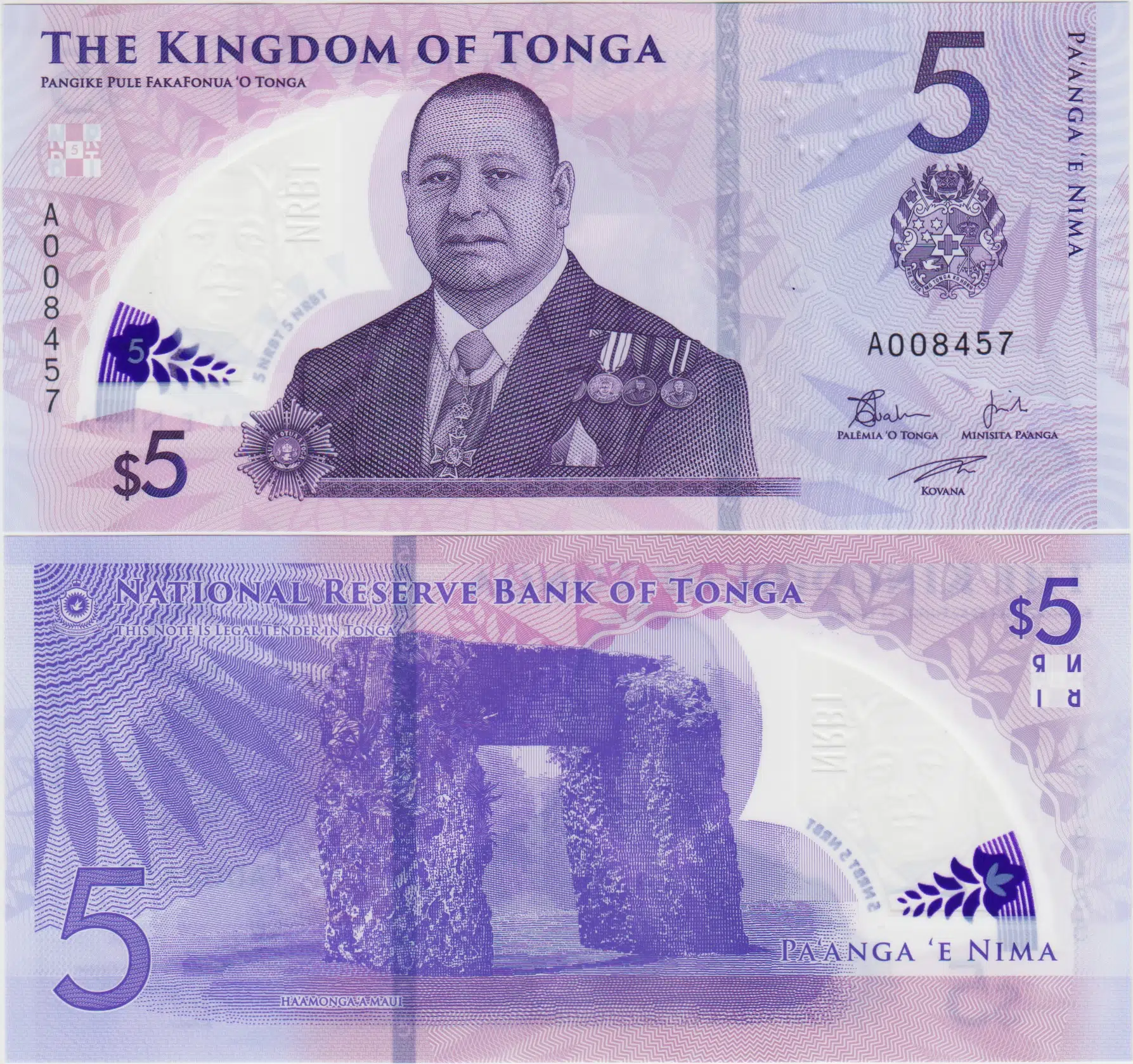 TONGA 5 PAANGA 2023 POLYMER ÇİL.
