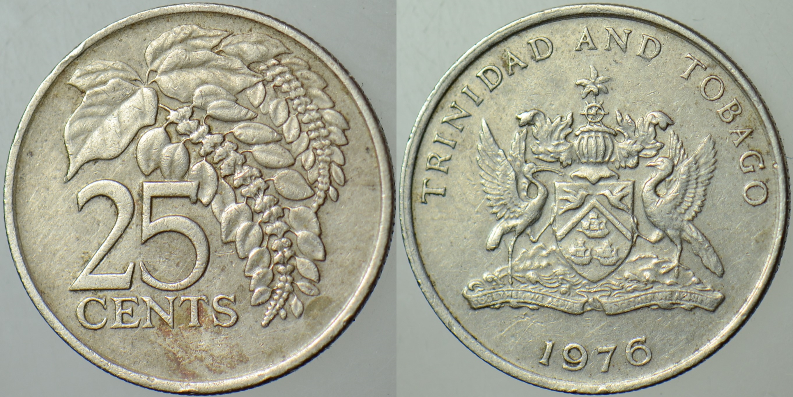 TRİNİDAD VE TOBAGO 25 CENT 1976.