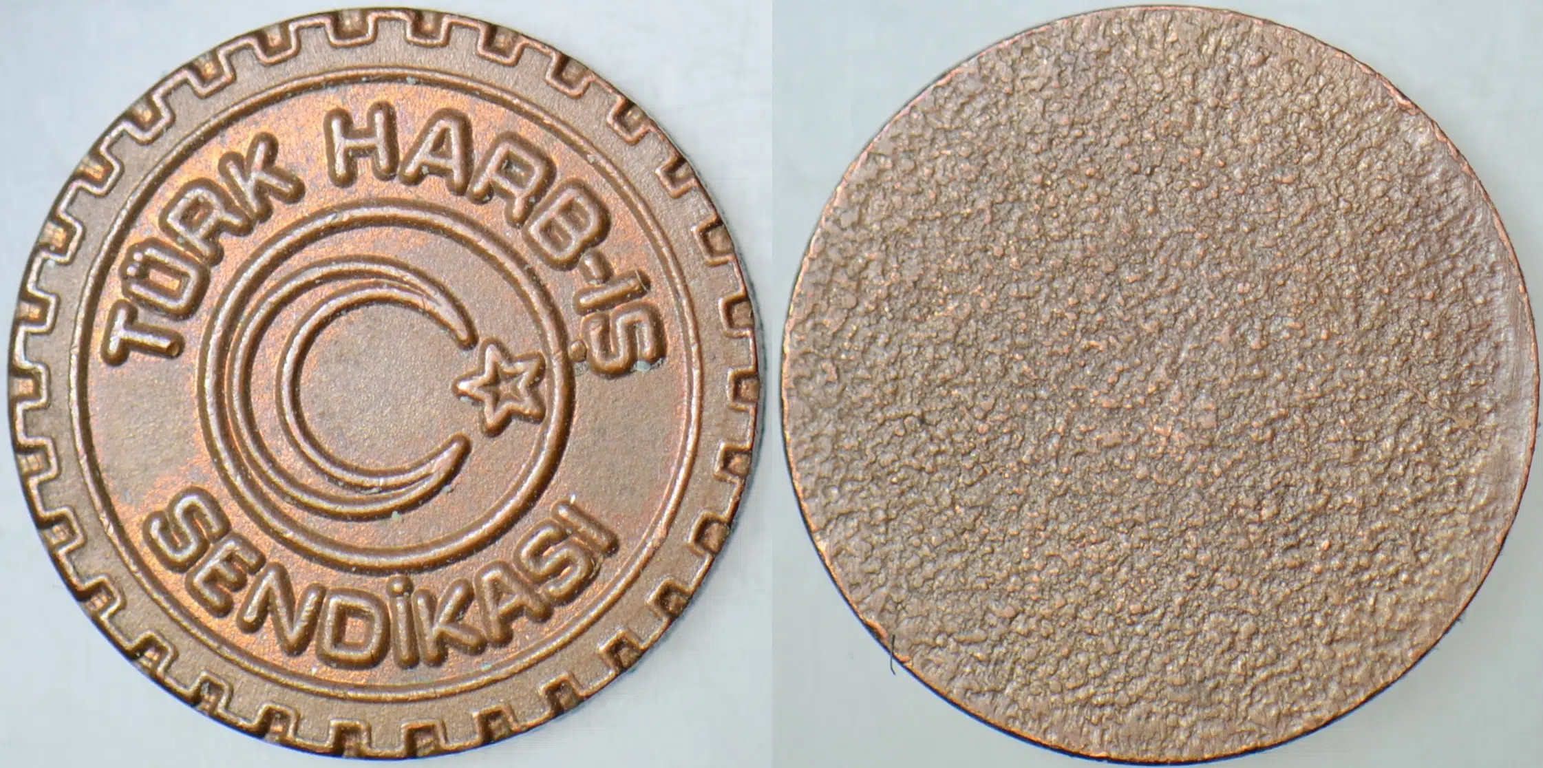 TÜRK HARB-İŞ SENDİKASI MİNİ MADALYON 16 mm BRONZ.