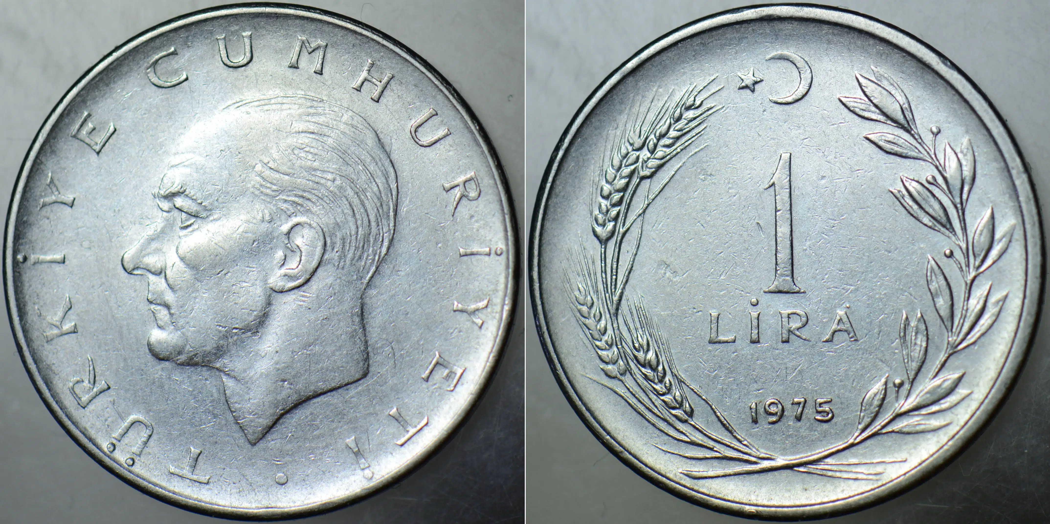 TÜRKİYE CUMHURİYETİ 1 LİRA 1975.
