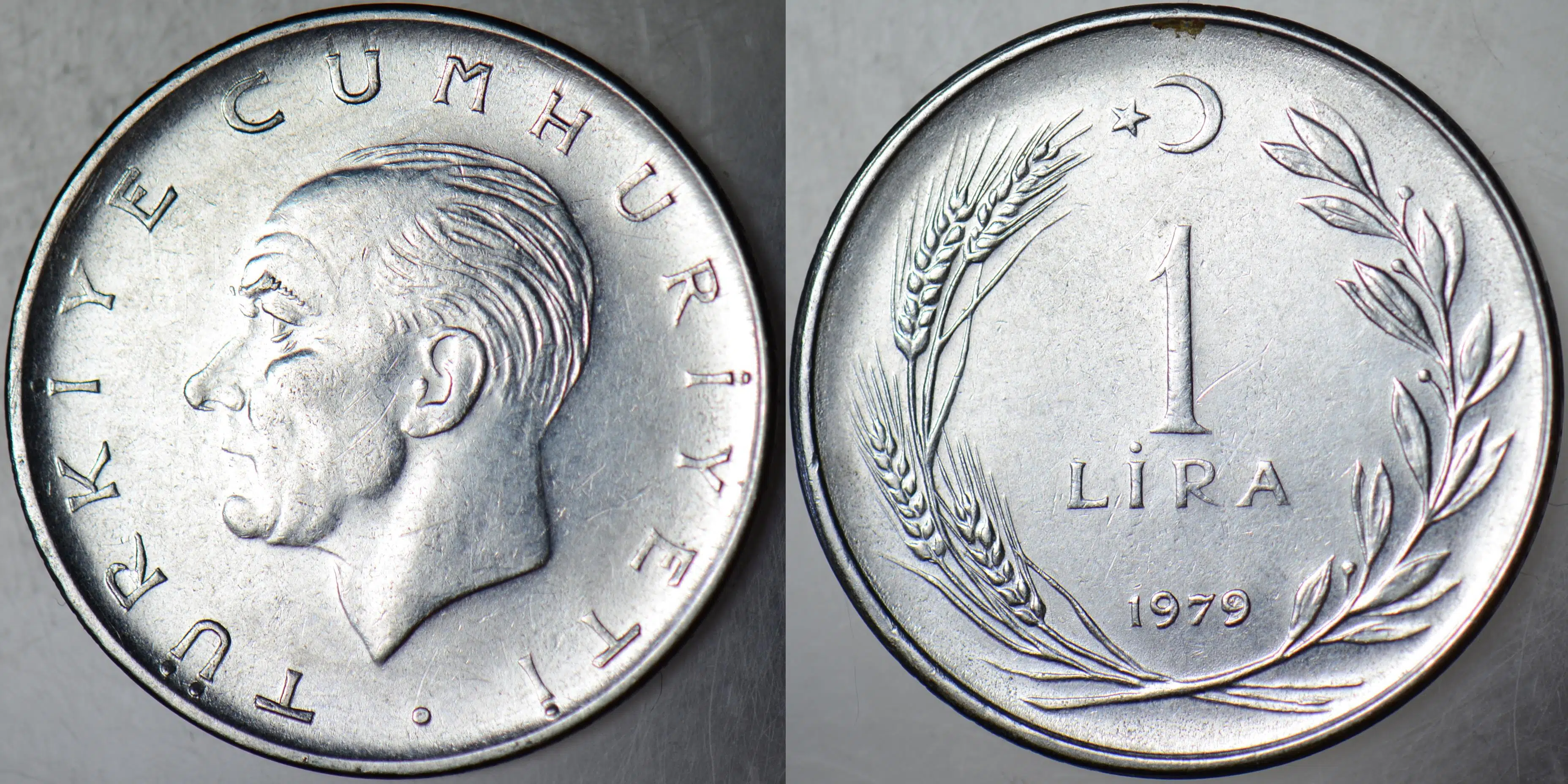 TÜRKİYE CUMHURİYETİ 1 LİRA 1979.