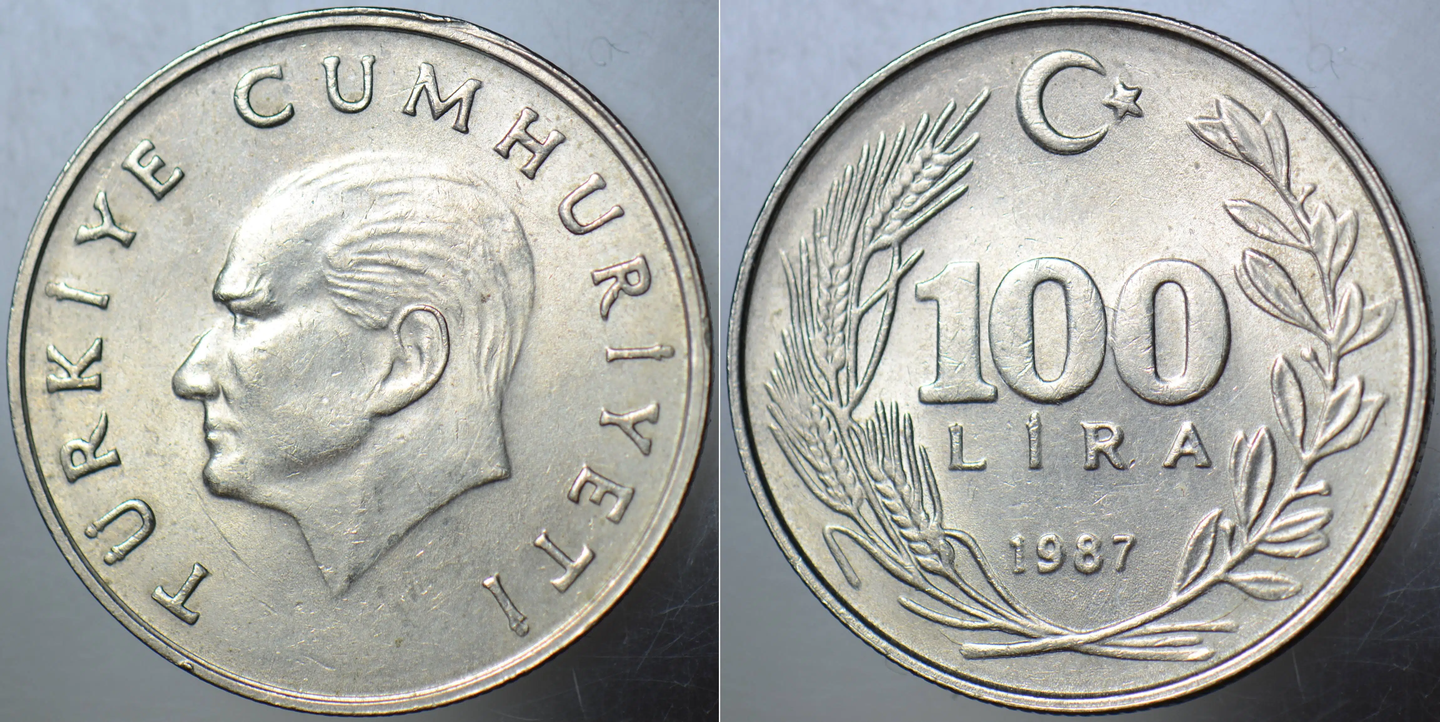 TÜRKİYE CUMHURİYETİ 100 LİRA 1987 ÇİLALTI+ KONDİSYON.