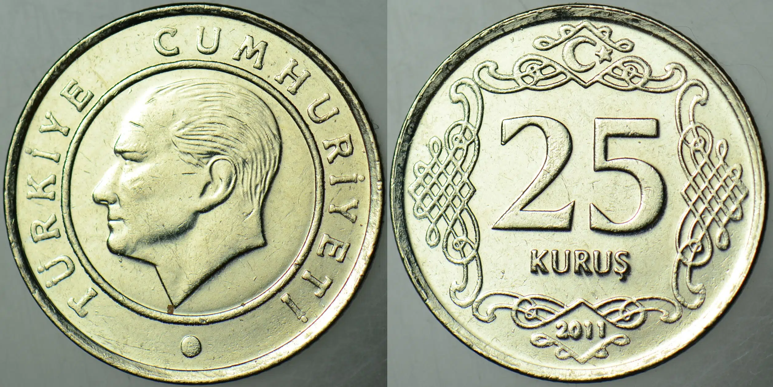 TÜRKİYE CUMHURİYETİ 25 KURUŞ 2011 ÇİLALTI+