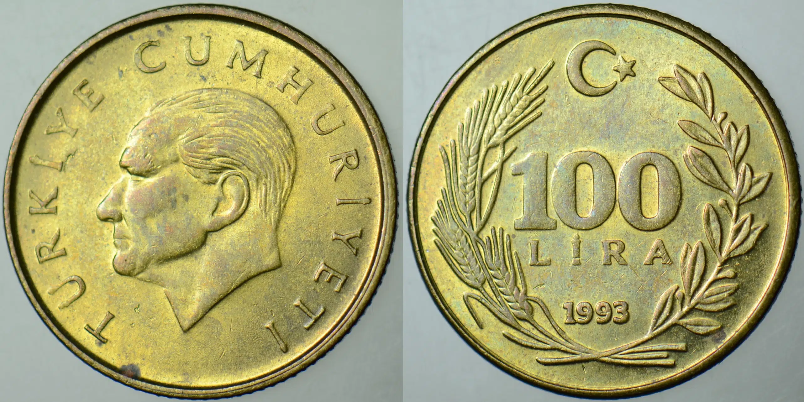 ÜRKİYE CUMHURİYETİ 100 LİRA 1993 AZ ÇIKAN TARİH. ÇİLALTI