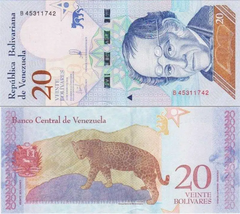 VENEZUELA 20 BOLİVAR 2018. ÇİL KONDİSYON.