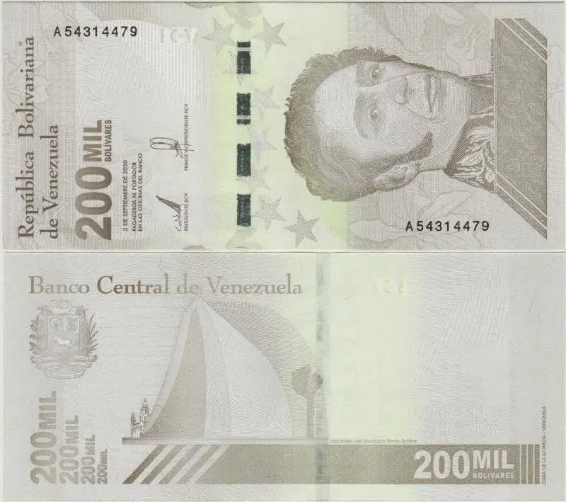 VENEZUELA 200.000 BOLİVAR 2020 ÇİL KONDİSYON.