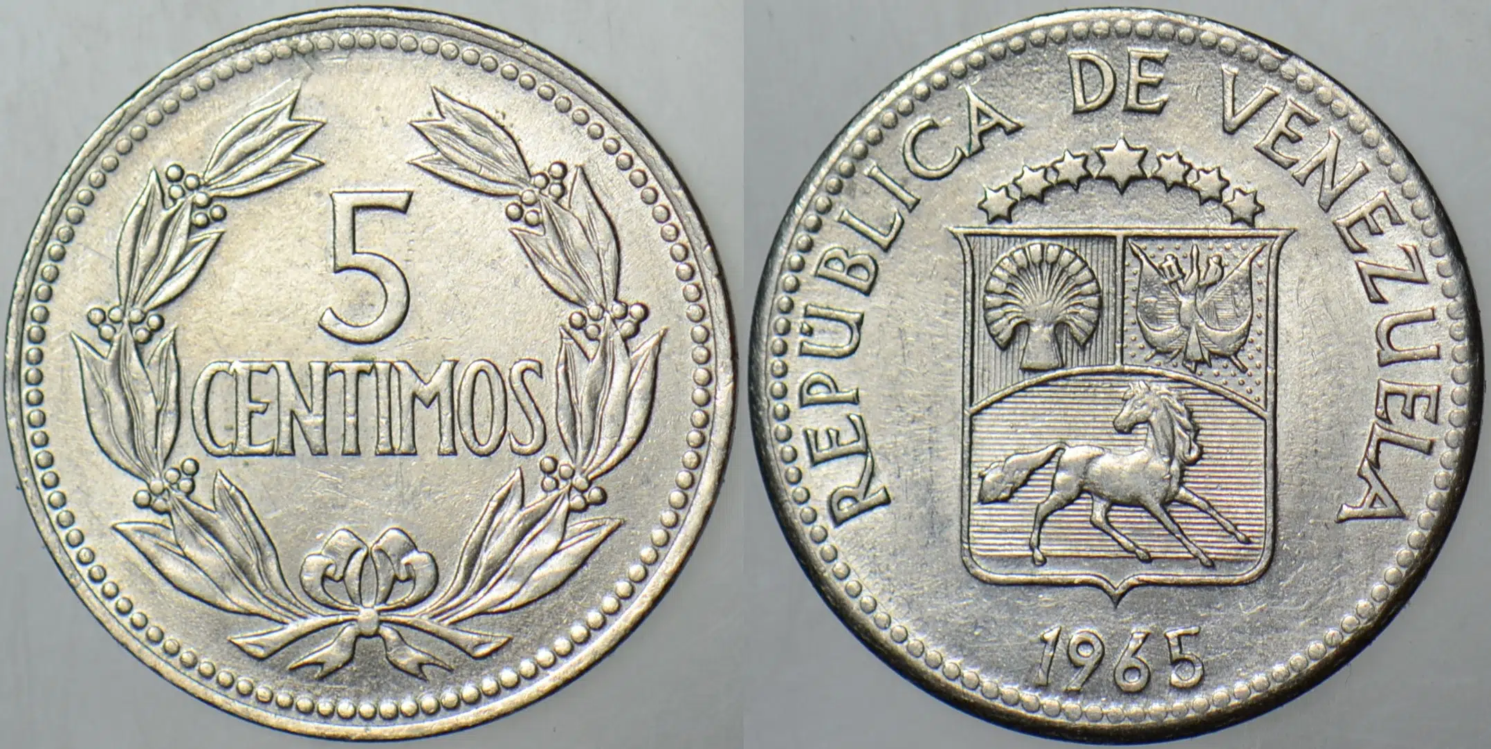 VENEZUELA 5 CENTİMOS 1965 ÇİLALTI+