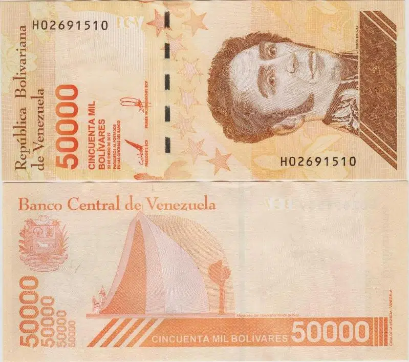 VENEZUELA 50.000 BOLİVAR 2019 ÇİL KONDİSYON.