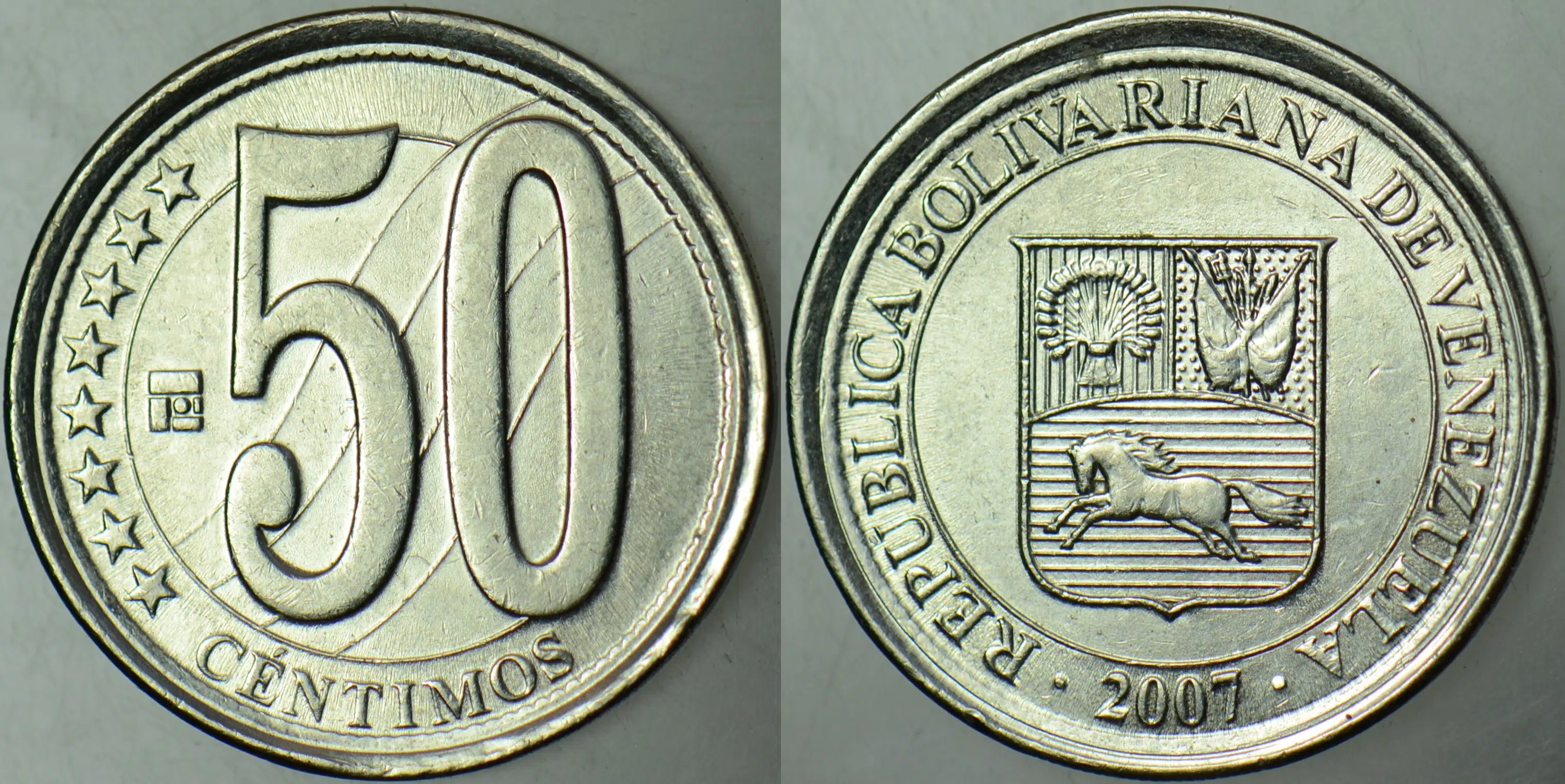 VENEZUELA 50 CENTİMOS 2007 ÇİL(-)
