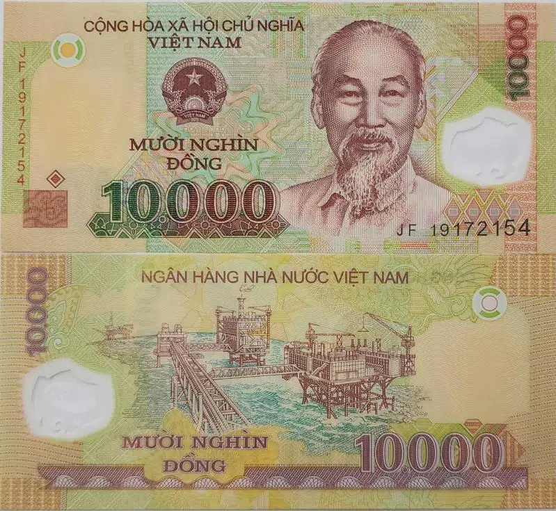 VİETNAM 10.000 DONG 2019 HO CHI MINH PORTRELİ. POLYMER ÇİL KONDİSYON.