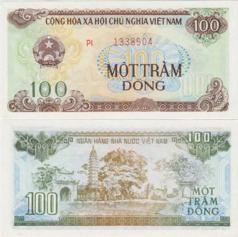 VİETNAM 100 DONG 1991 ÇİL KONDİSYON.