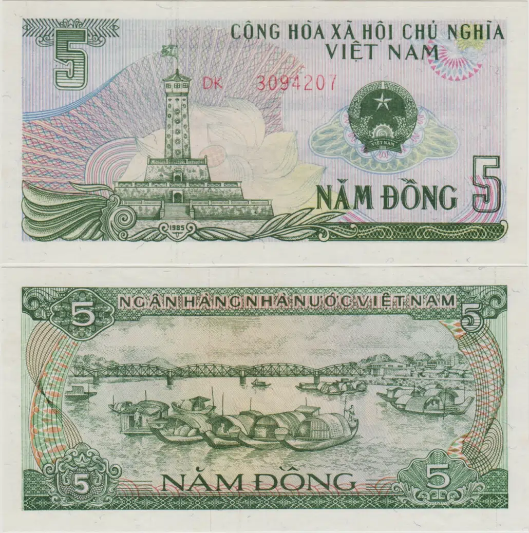 VİETNAM 5 DONG 1985 ÇİL.