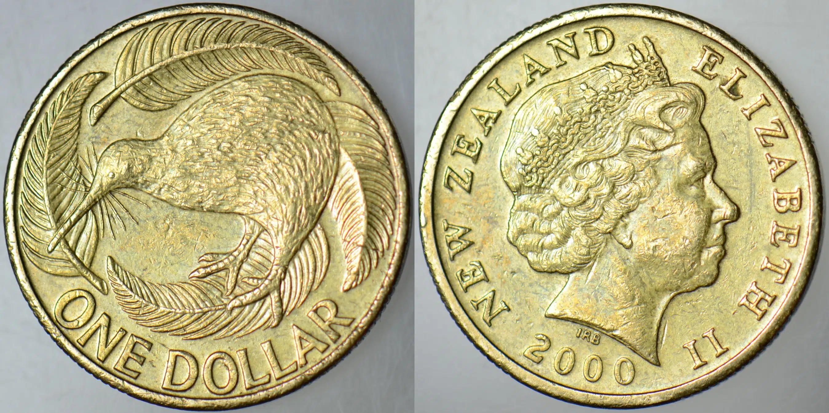 YENİ ZELANDA 1 DOLAR 2000 KİWİ TEMALI. KRALİÇE II. ELİZABETH.